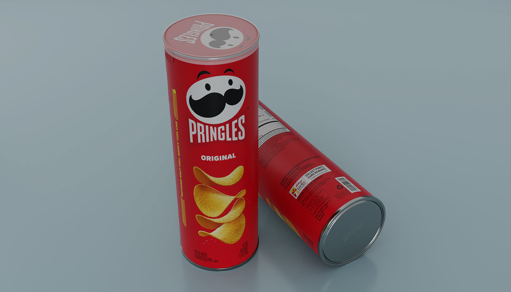 Pringles Original Low-poly 3D model_6