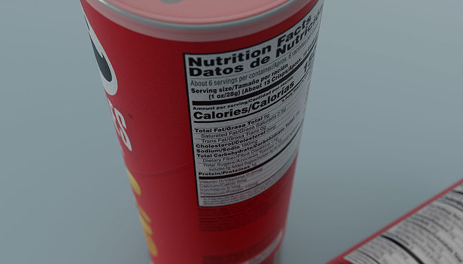 Pringles Original Low-poly 3D model 5