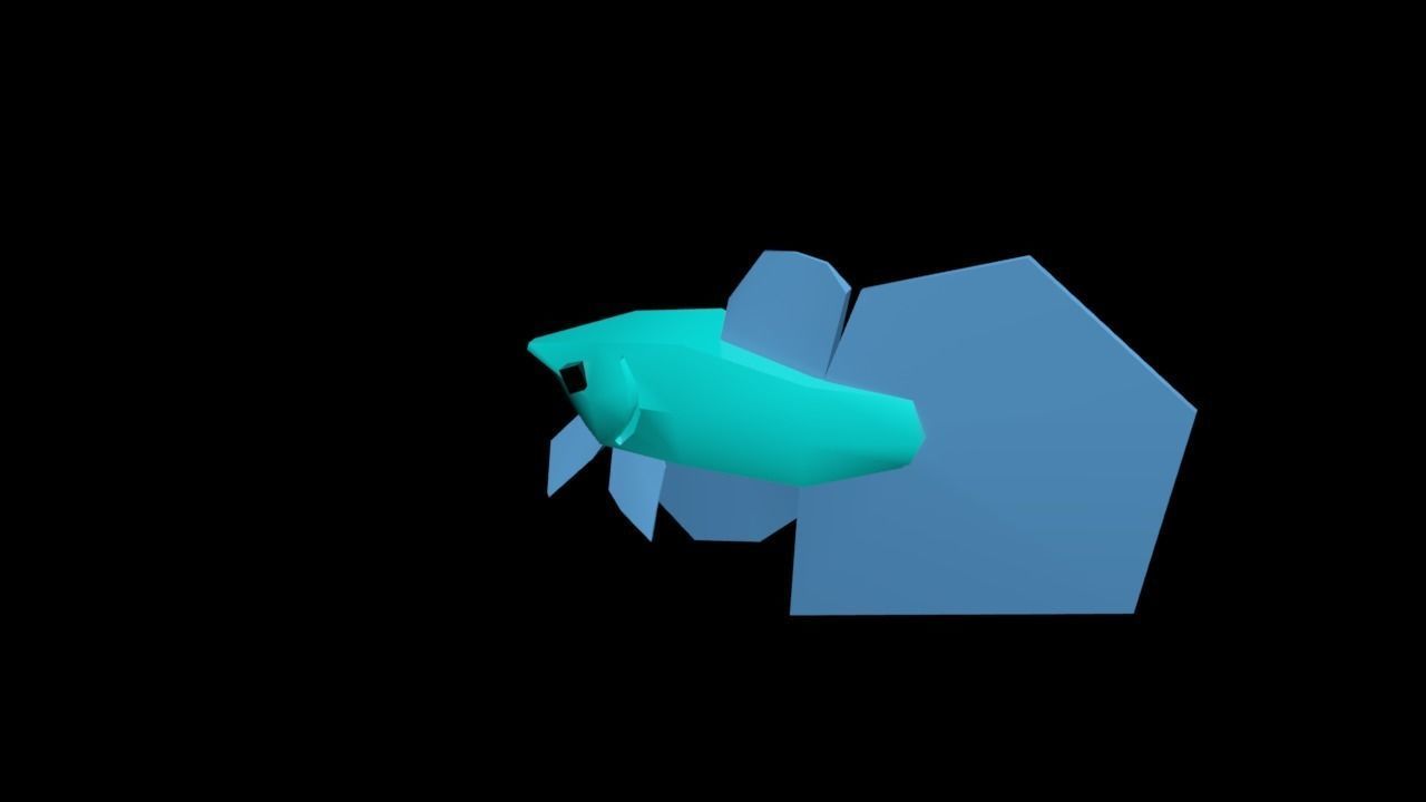 Fish model - Betta Low-poly 3D model_1