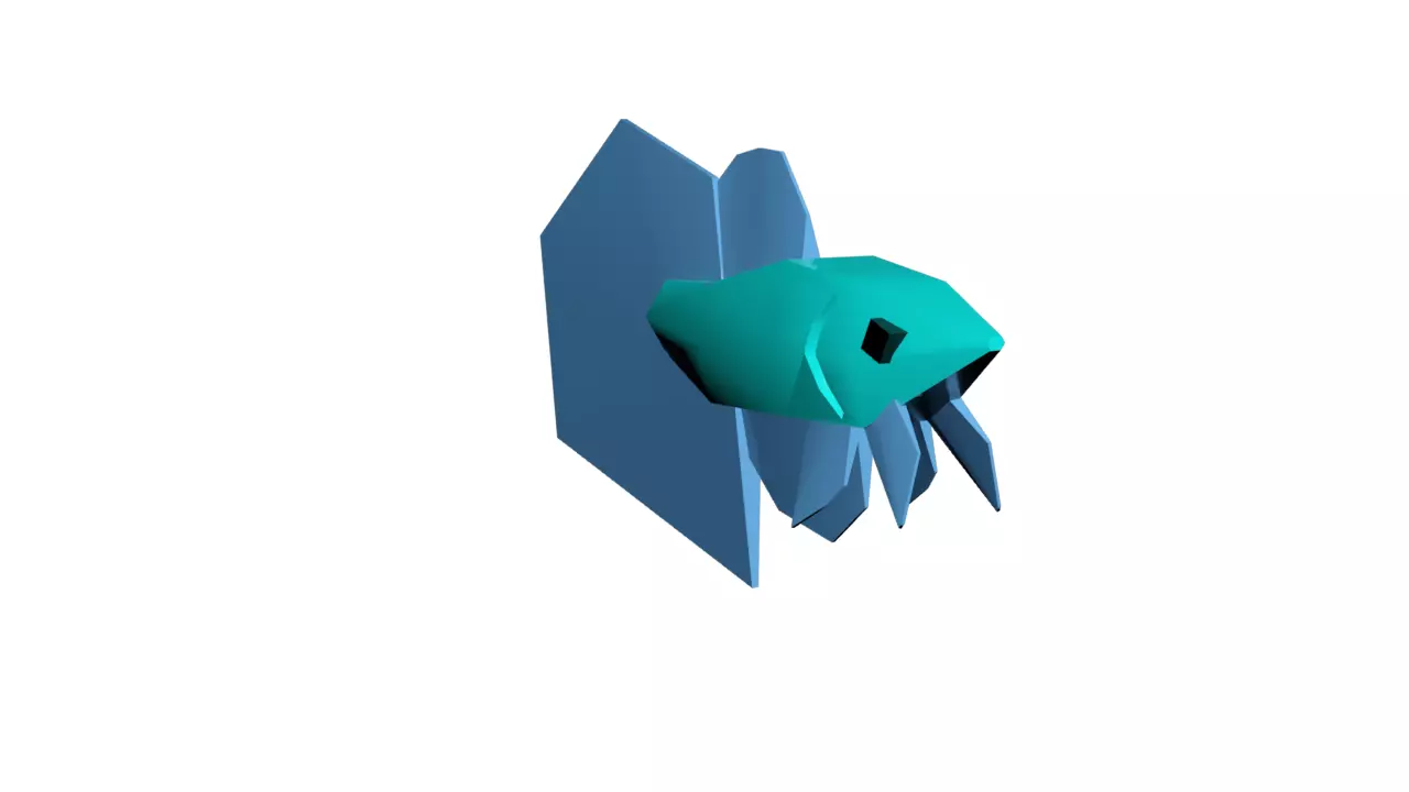 Fish model - Betta Low-poly 3D model_0