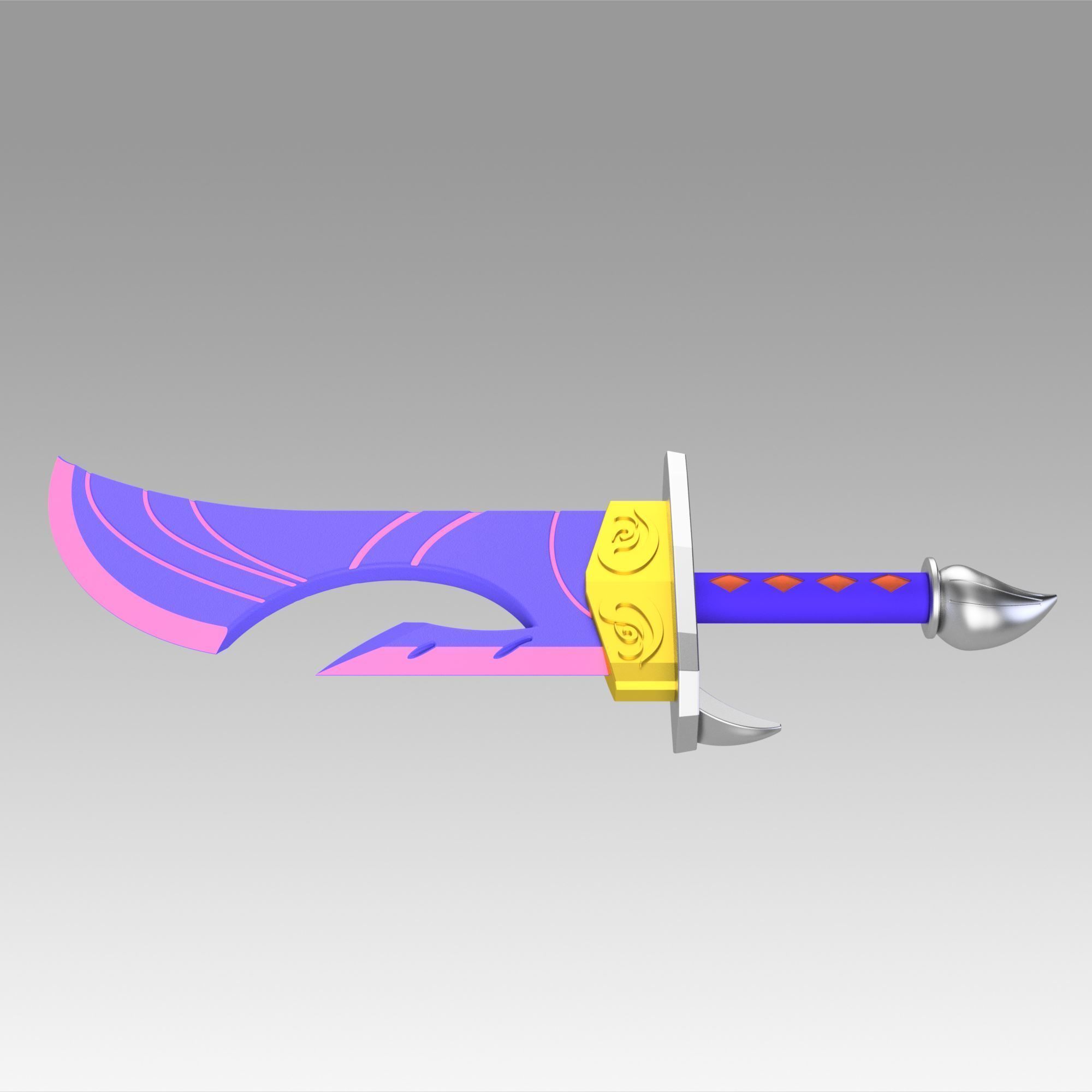 League of Legends LOL Spirit Blossom Riven Cosplay Weapon Prop 3D print model_6