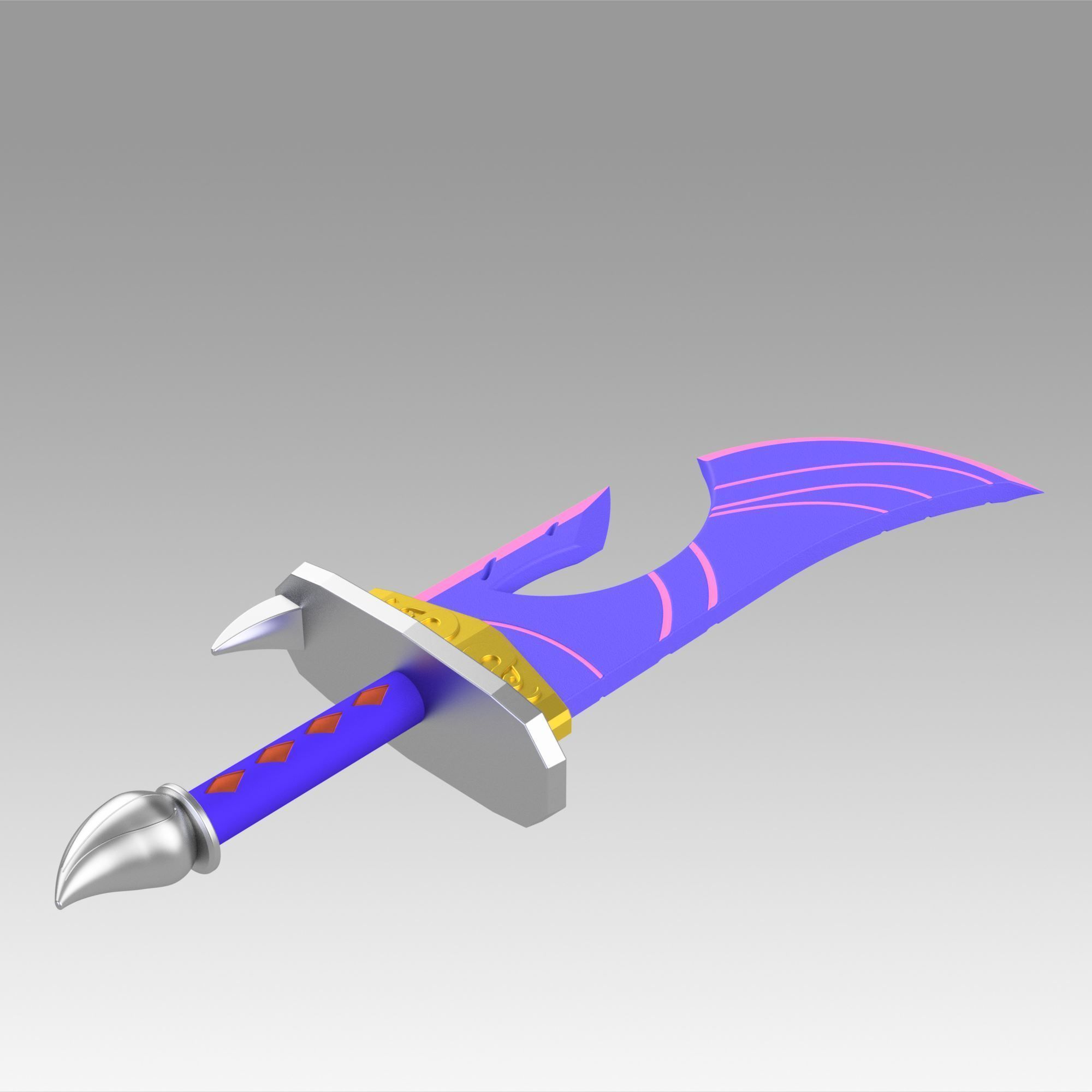 League of Legends LOL Spirit Blossom Riven Cosplay Weapon Prop 3D print model_1