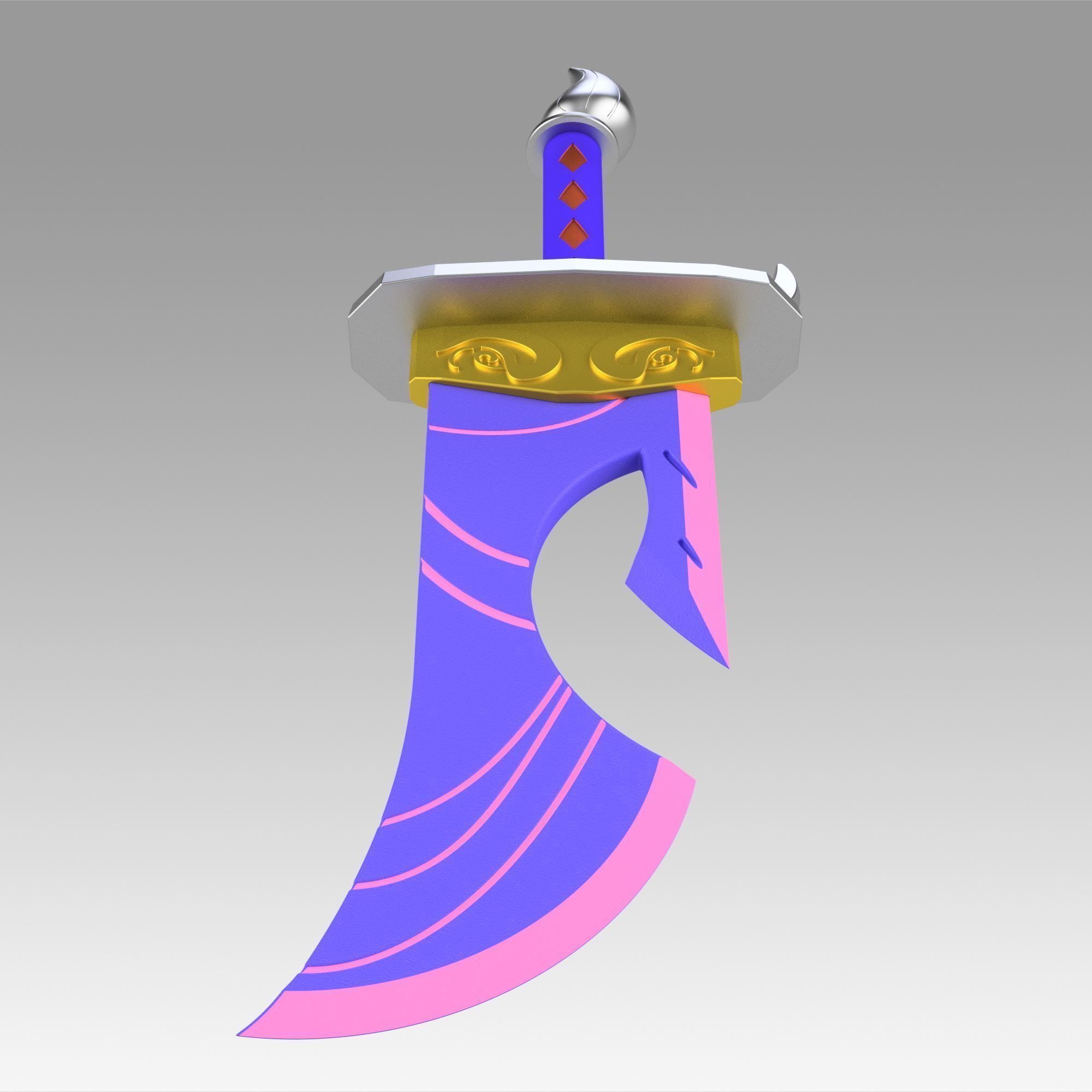 League of Legends LOL Spirit Blossom Riven Cosplay Weapon Prop 3D print model_4