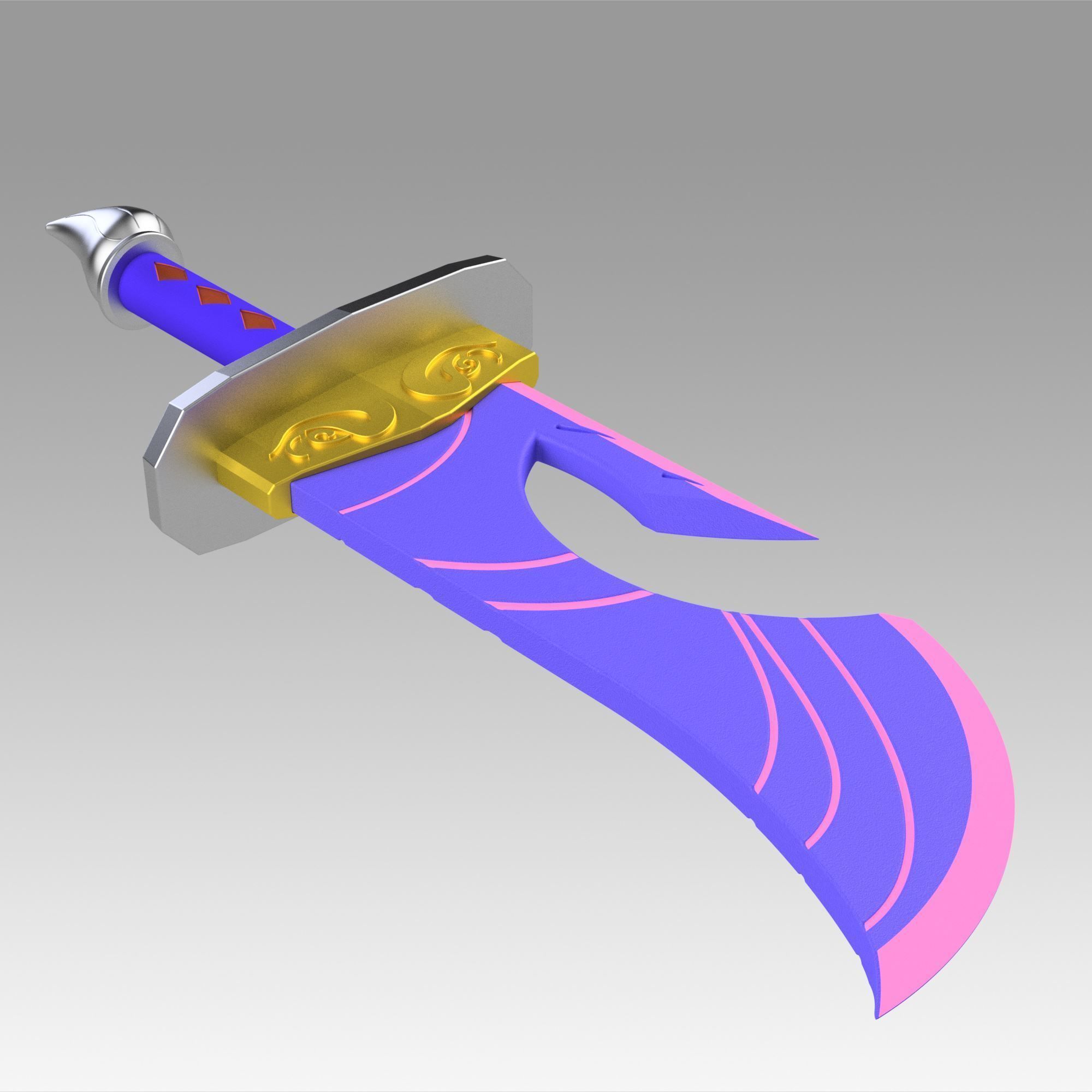 League of Legends LOL Spirit Blossom Riven Cosplay Weapon Prop 3D print model_3
