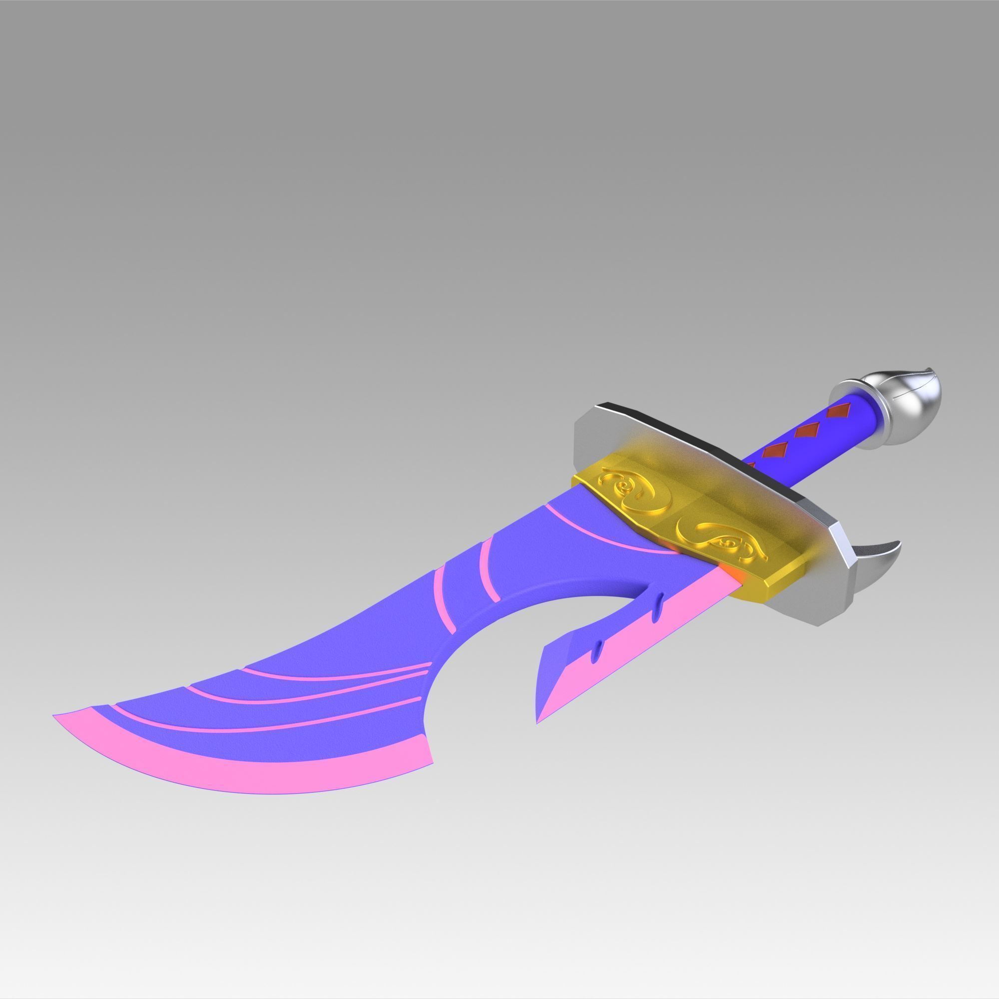 League of Legends LOL Spirit Blossom Riven Cosplay Weapon Prop 3D print model_5