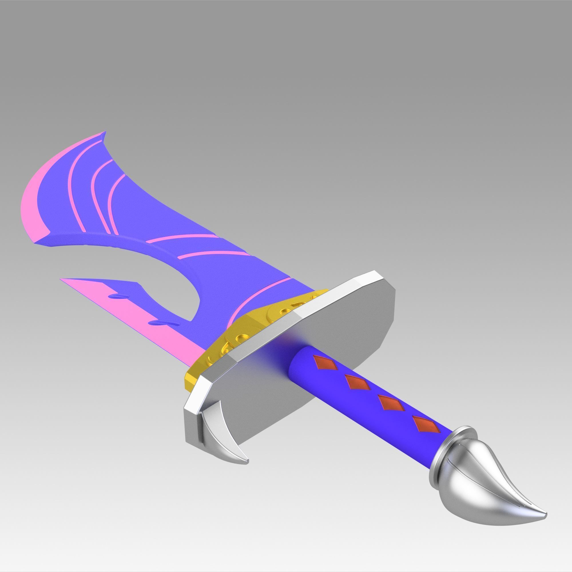 League of Legends LOL Spirit Blossom Riven Cosplay Weapon Prop 3D print model_7