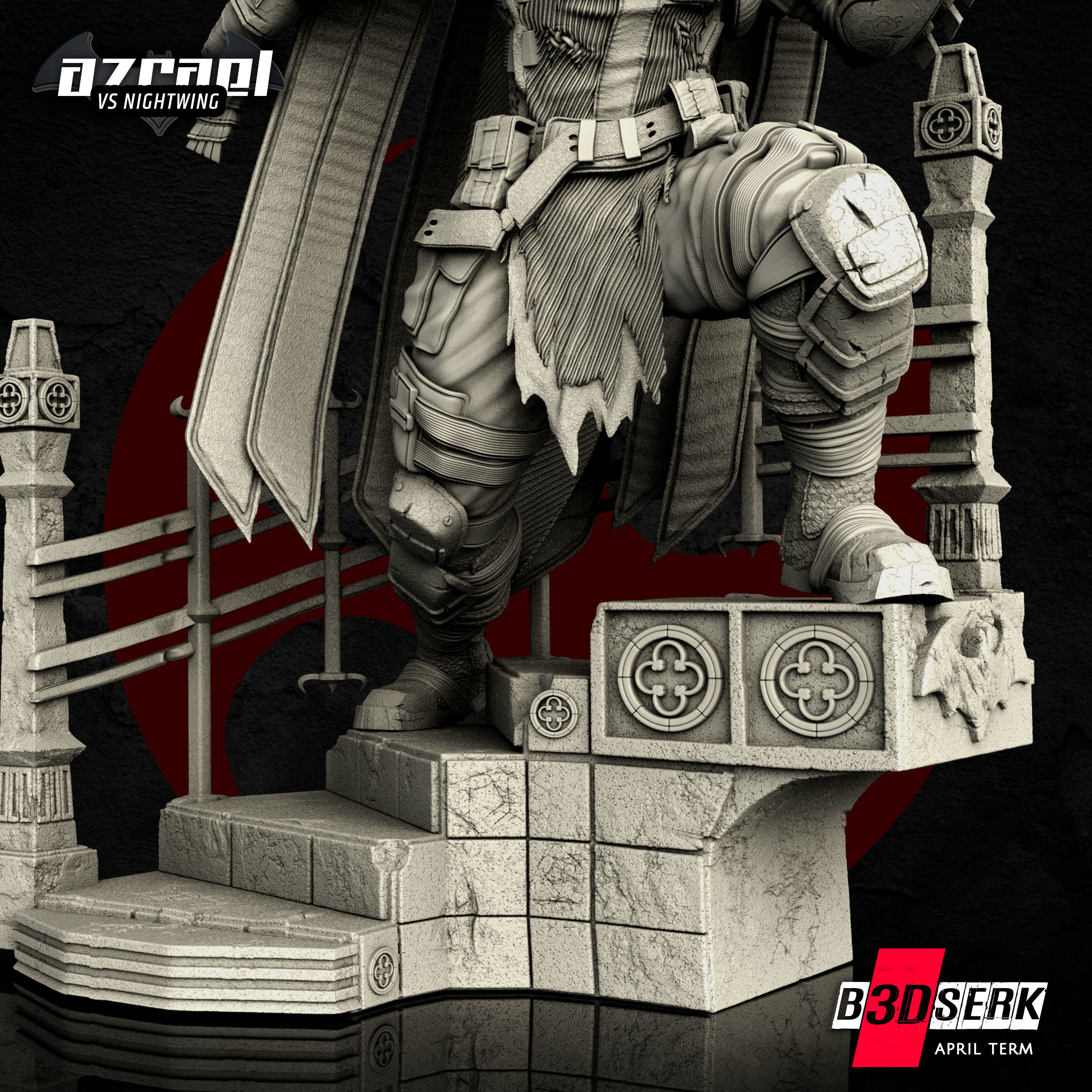 B3DSERK April Term Azrael 3d Sculpture  ready for printing 3D print model_1