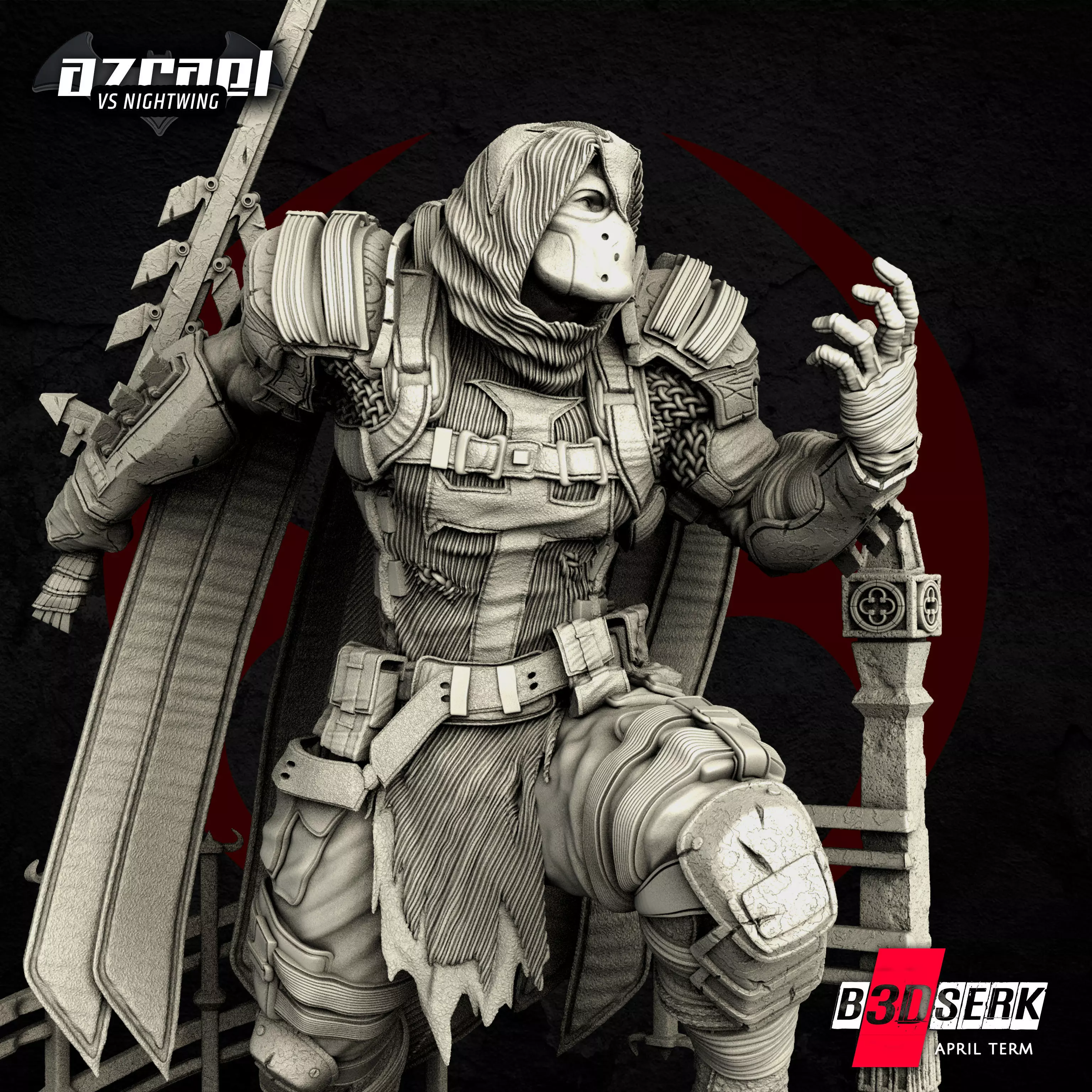 B3DSERK April Term Azrael 3d Sculpture  ready for printing 3D print model_0