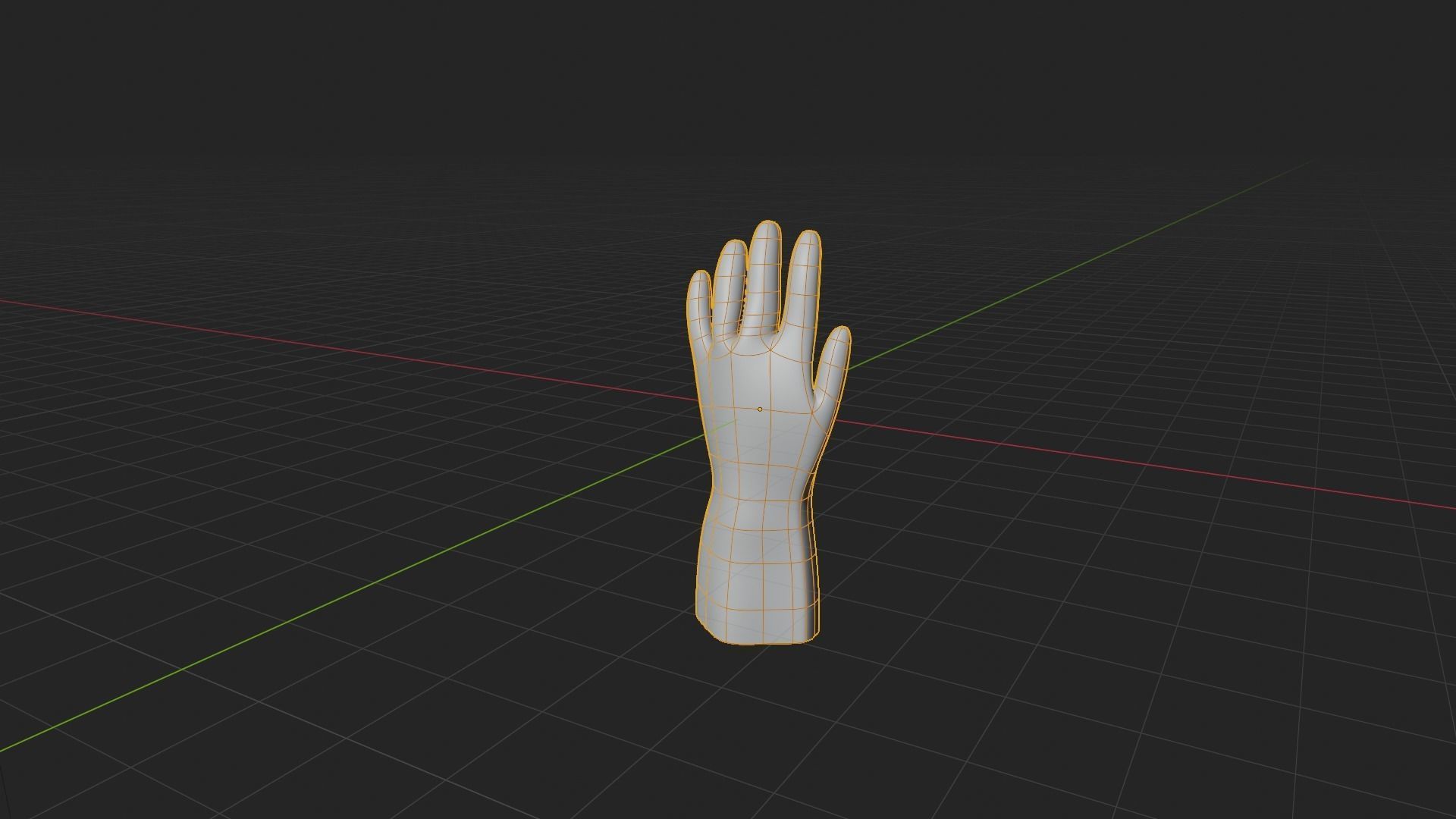 Blue Cleaning Glove 3D model_2