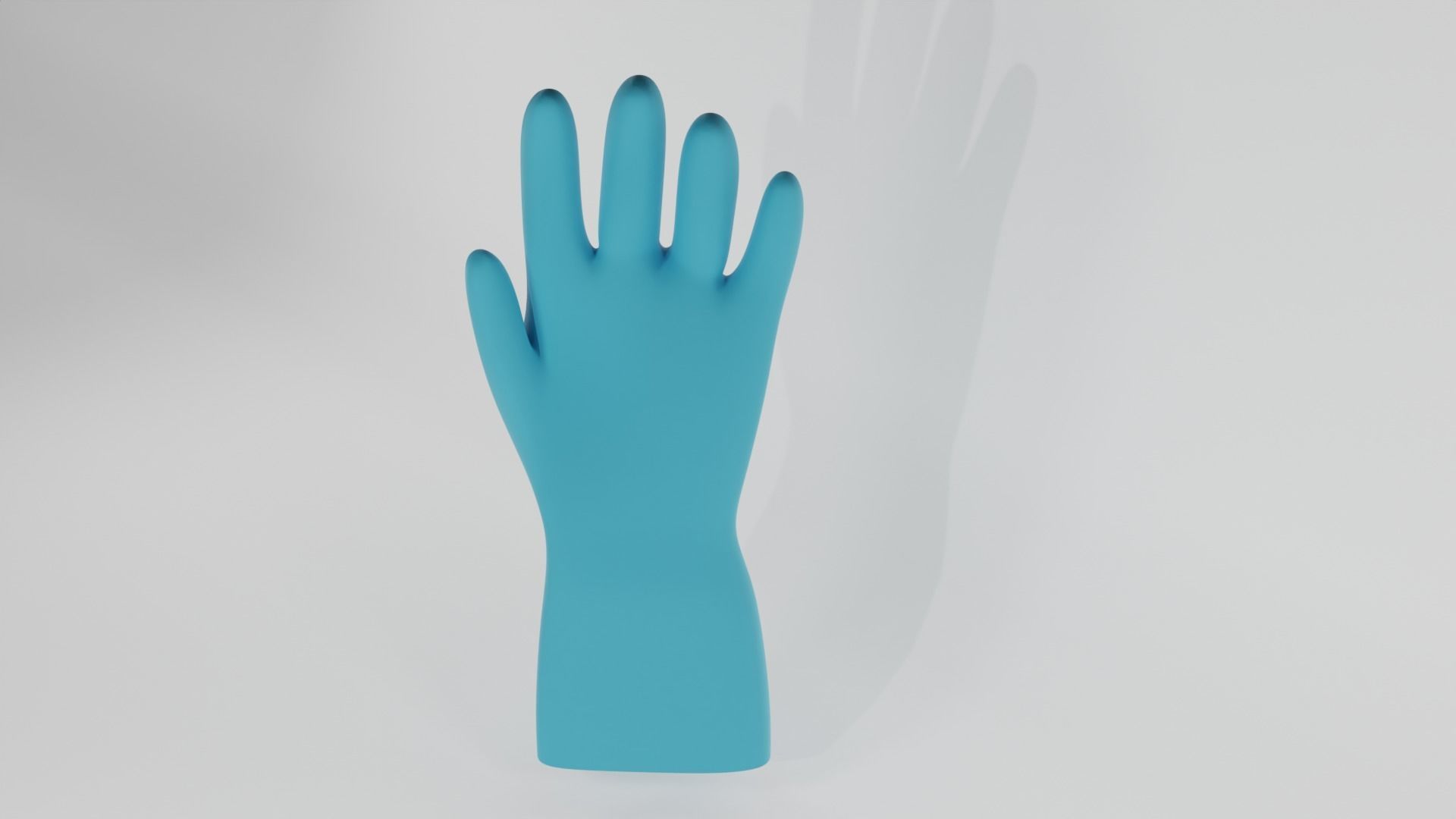 Blue Cleaning Glove 3D model_1