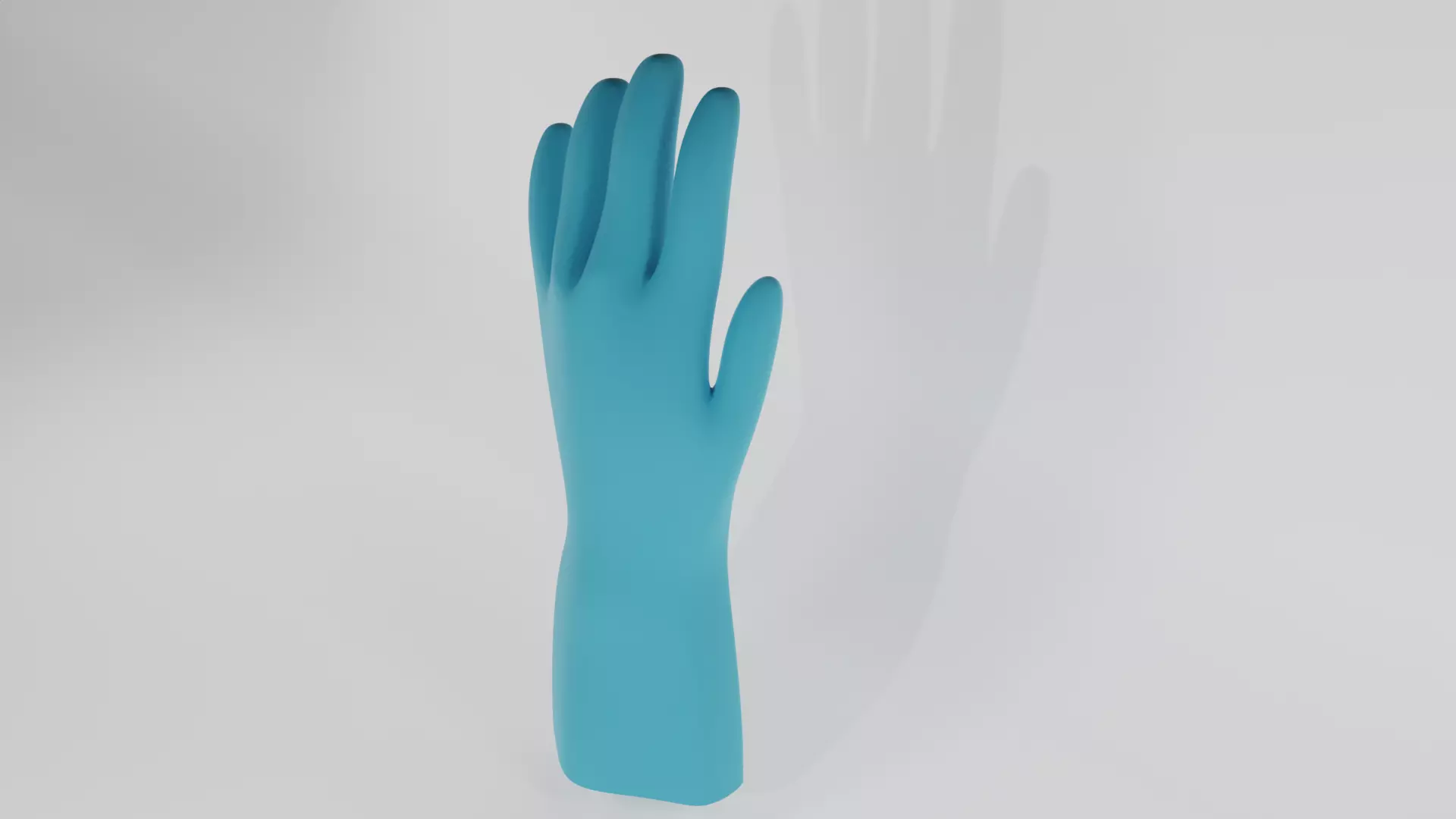 Blue Cleaning Glove 3D model_0