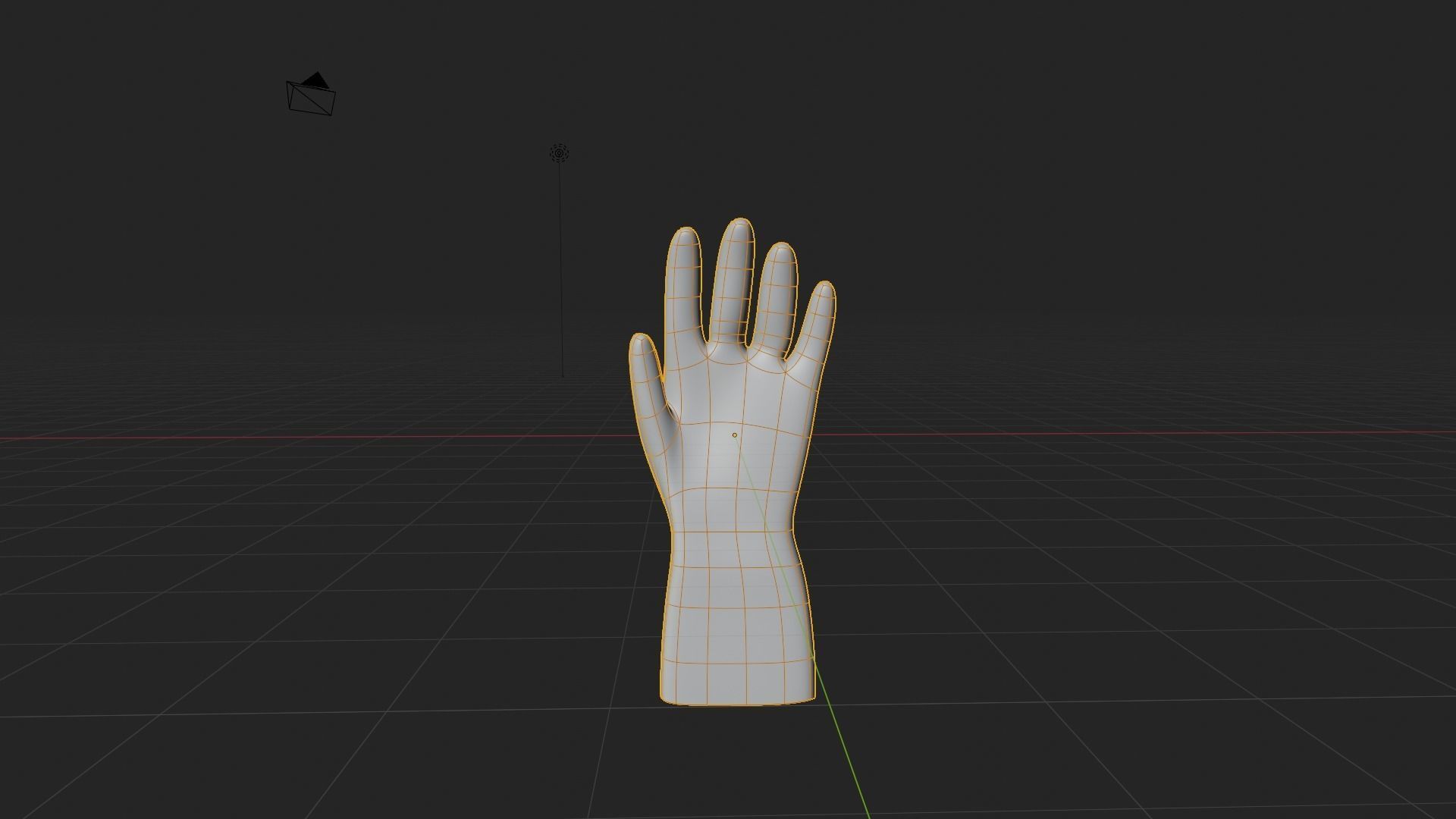 Blue Cleaning Glove 3D model_3