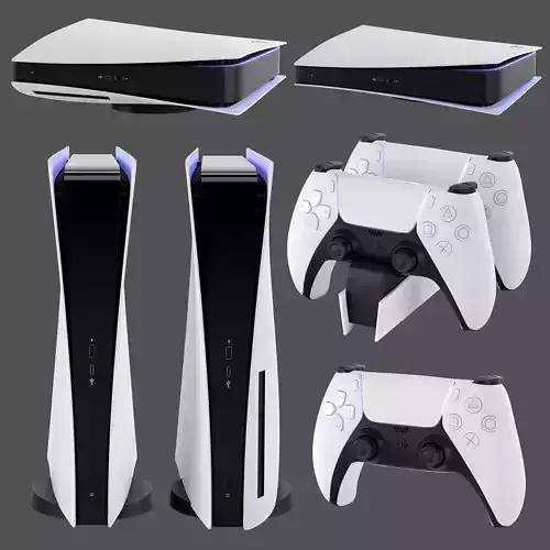 PS5 game console Sony PlayStation 5 3D model