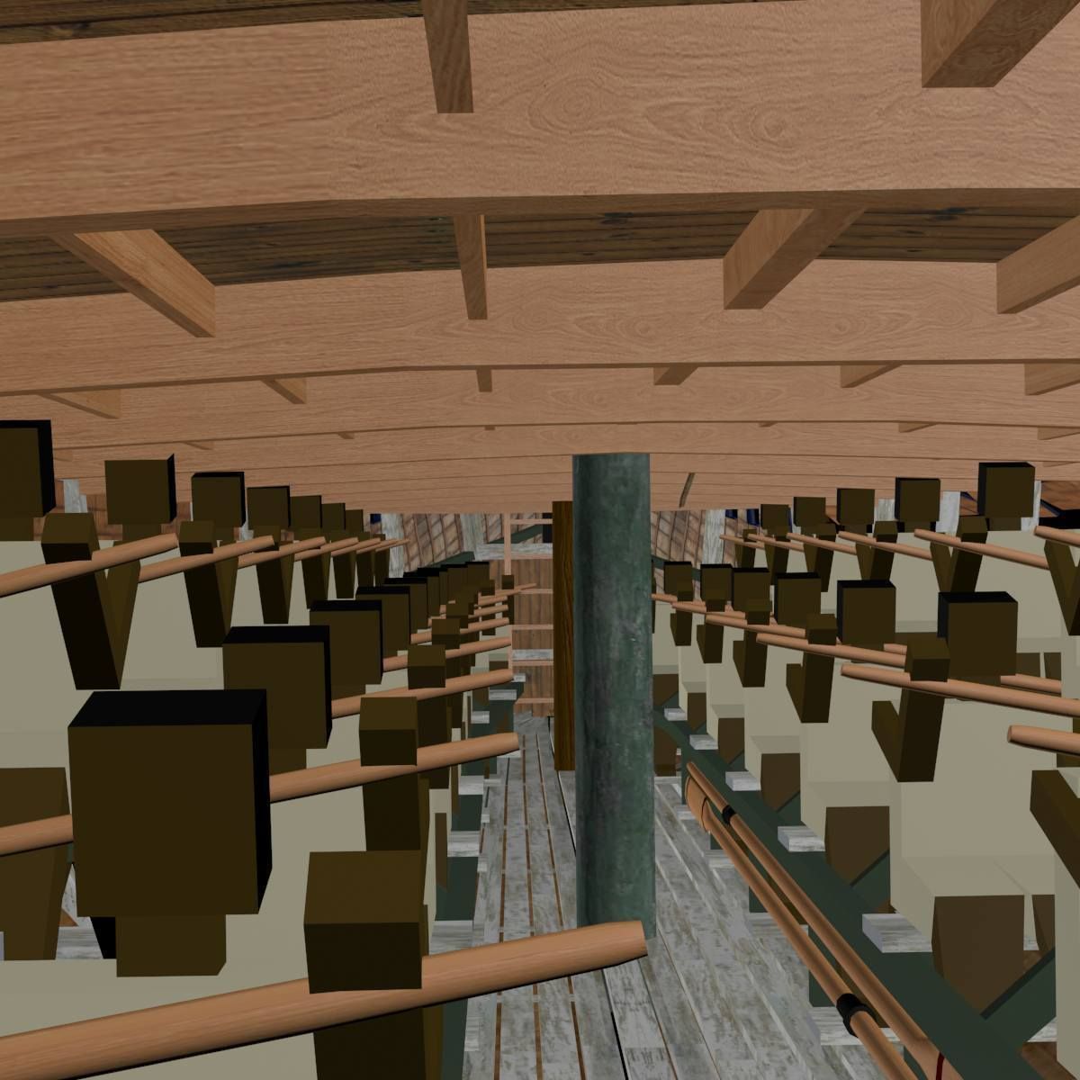 Roman Warship Bireme 3D model_42