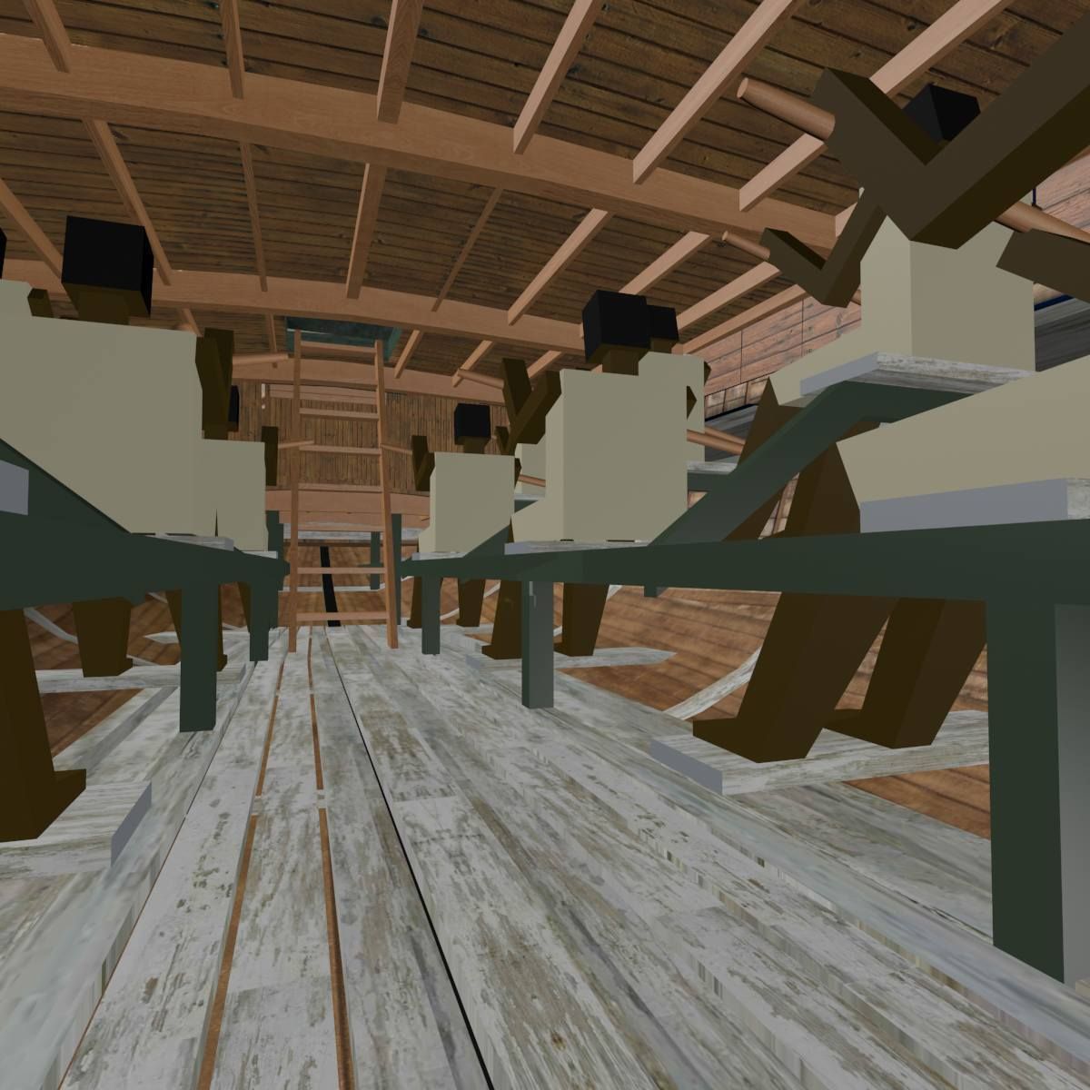 Roman Warship Bireme 3D model_39