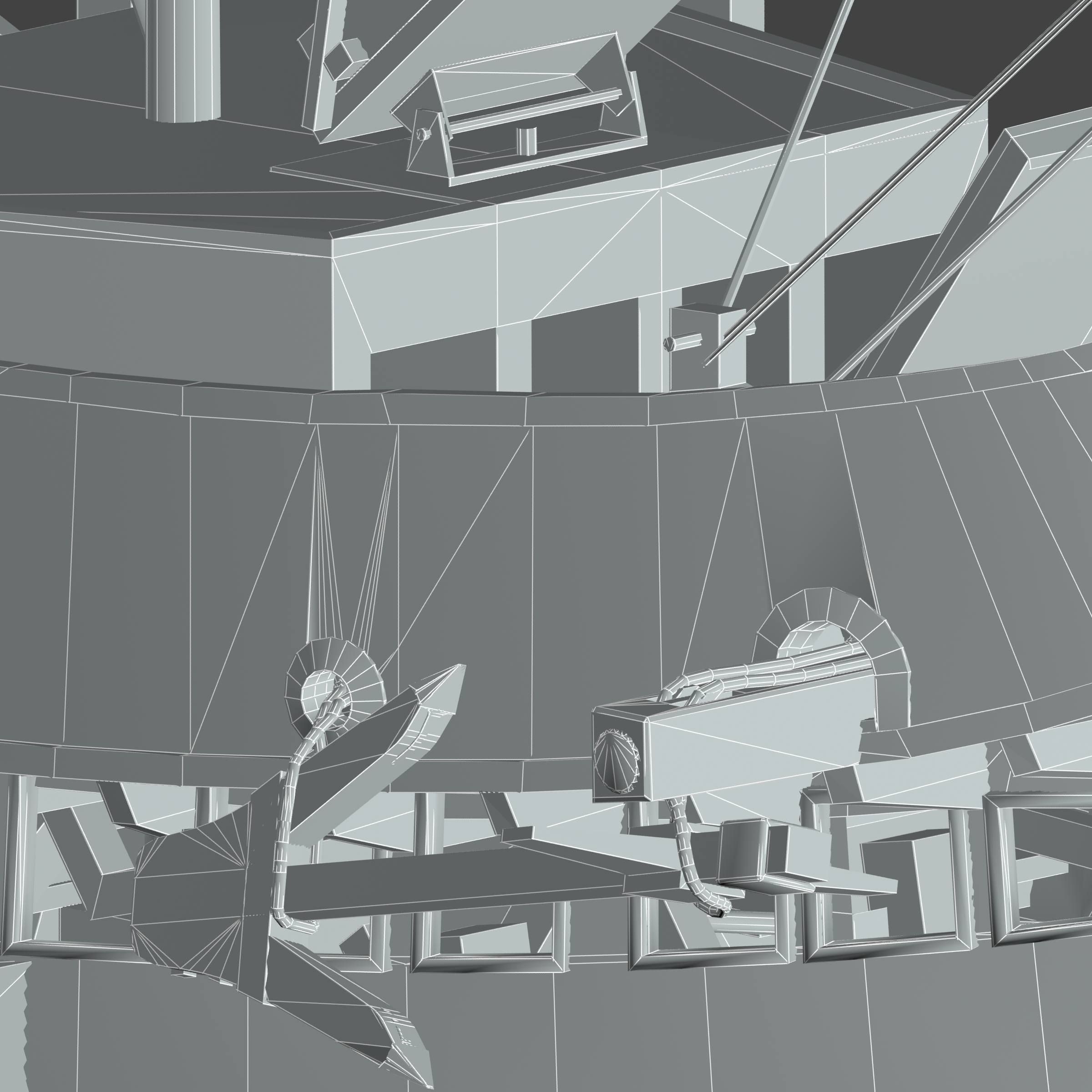 Roman Warship Bireme 3D model_36