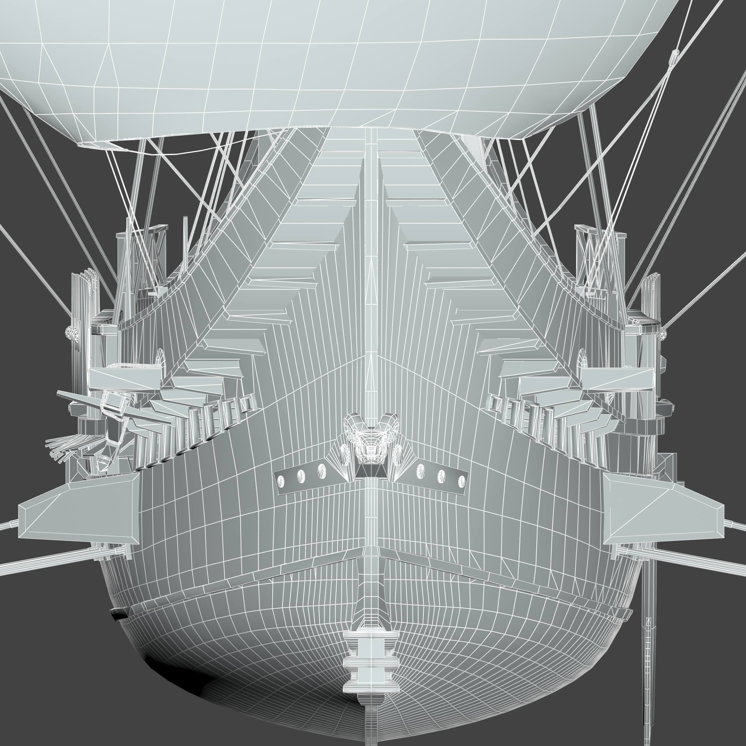 Roman Warship Bireme 3D model_35