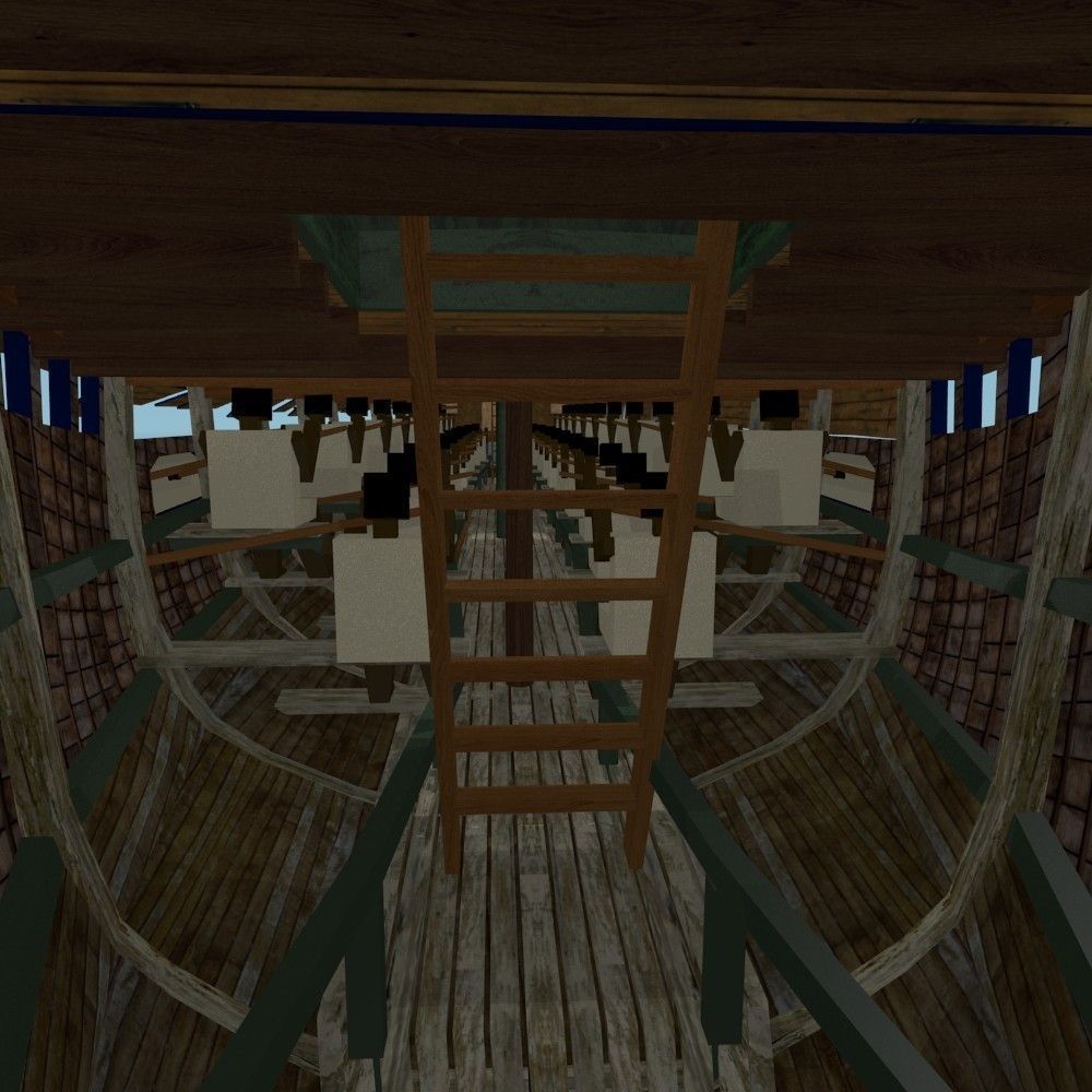 Roman Warship Bireme 3D model_40