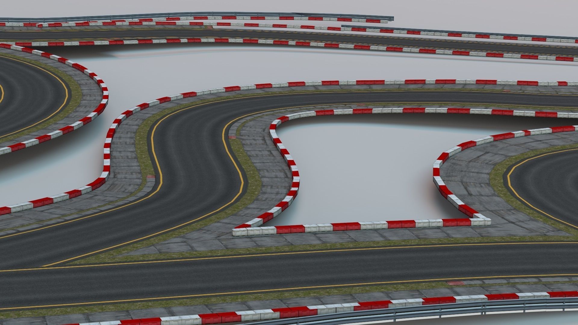 Race Track Off Road Low-poly 3D model_5