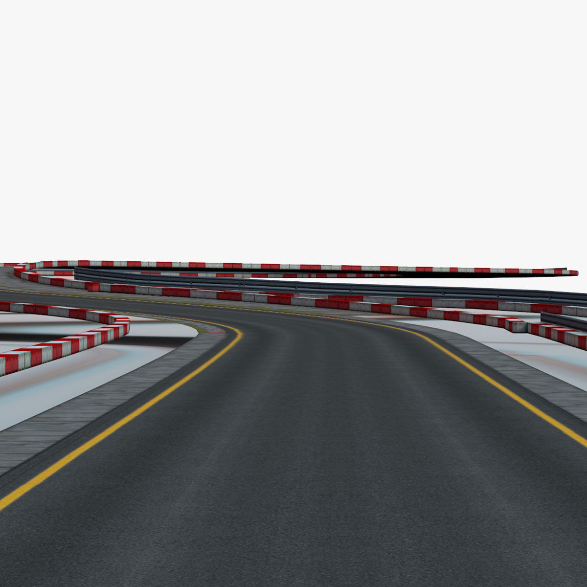 Race Track Off Road Low-poly 3D model_13