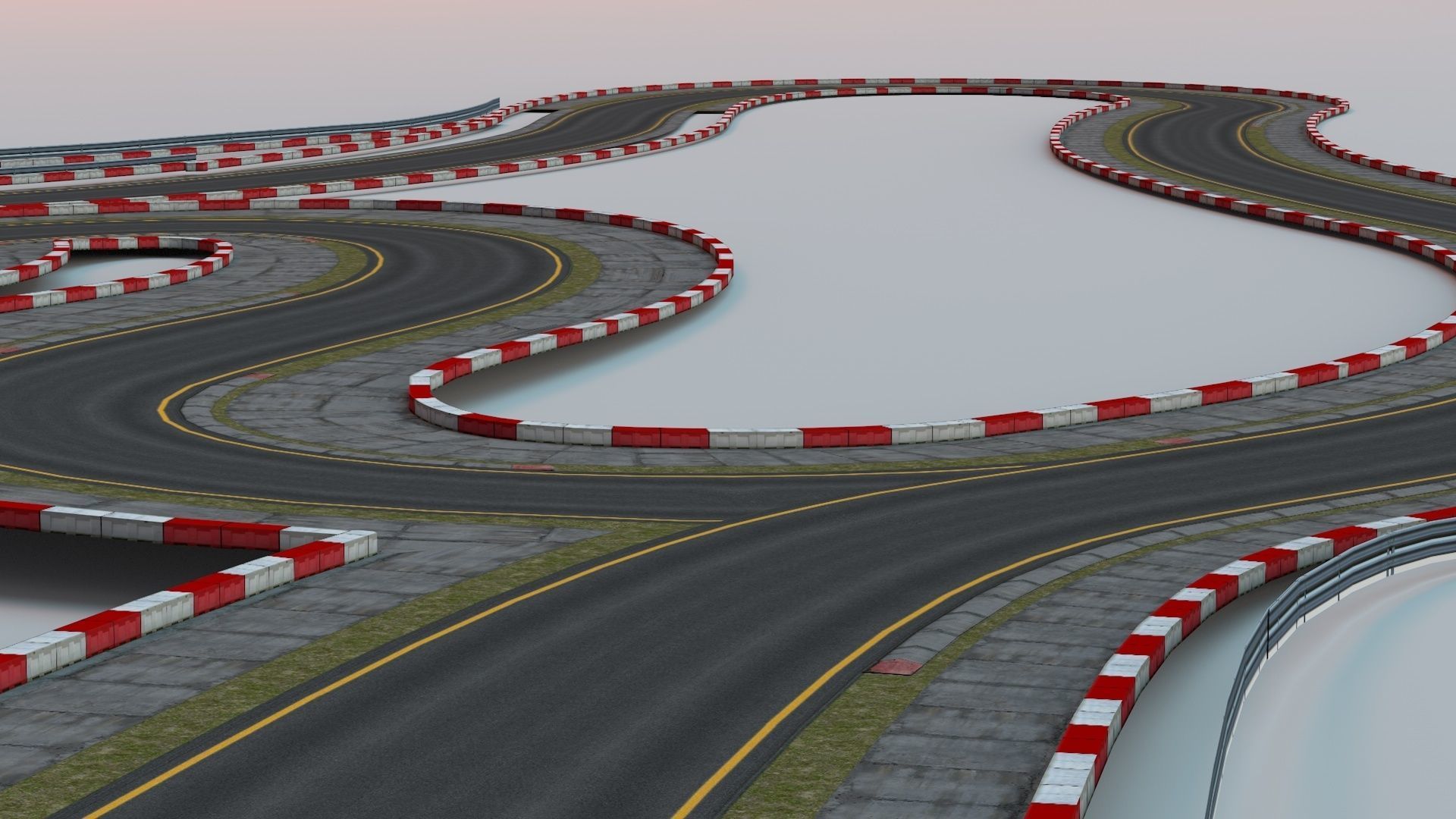 Race Track Off Road Low-poly 3D model_4