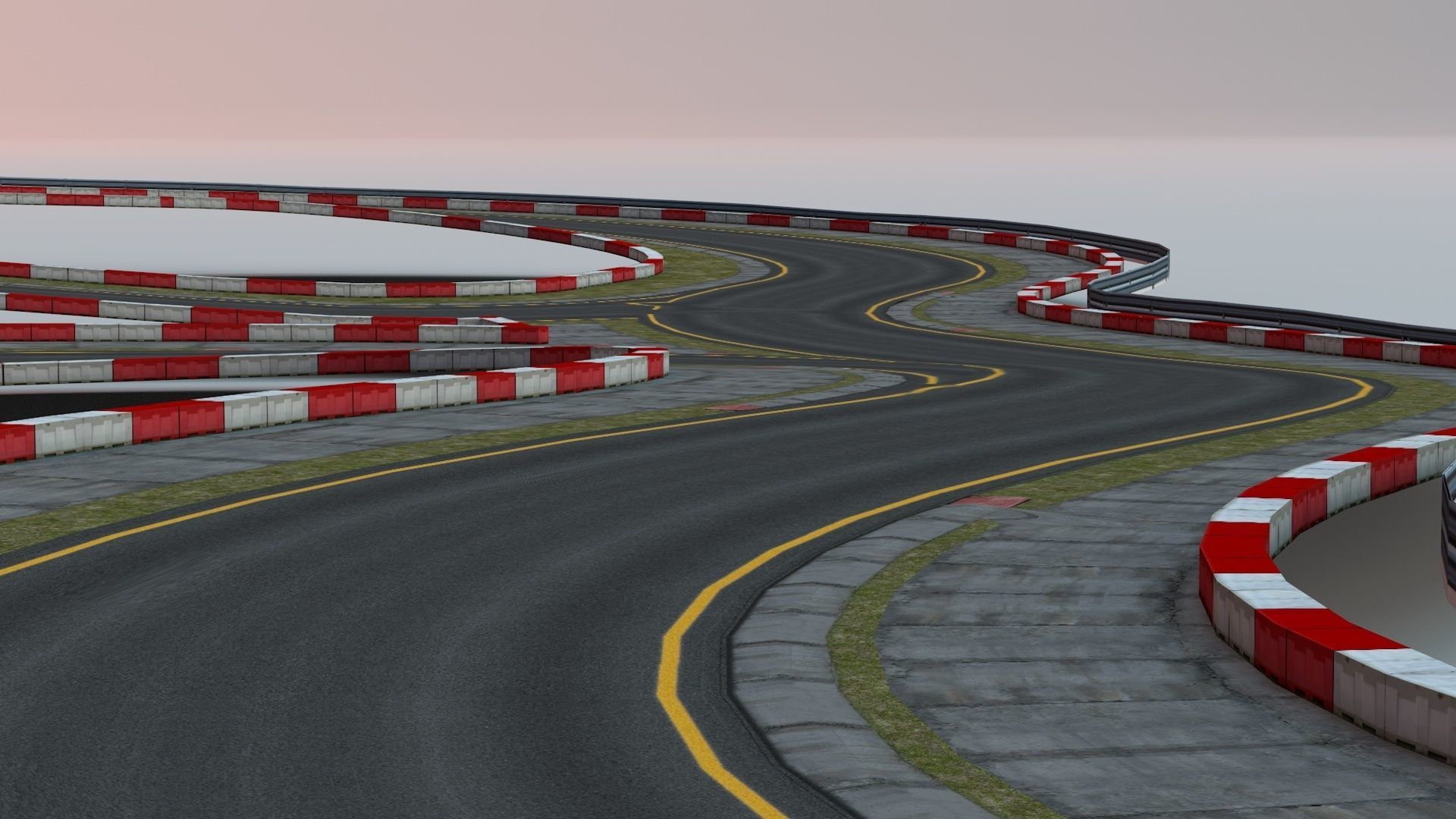 Race Track Off Road Low-poly 3D model_1