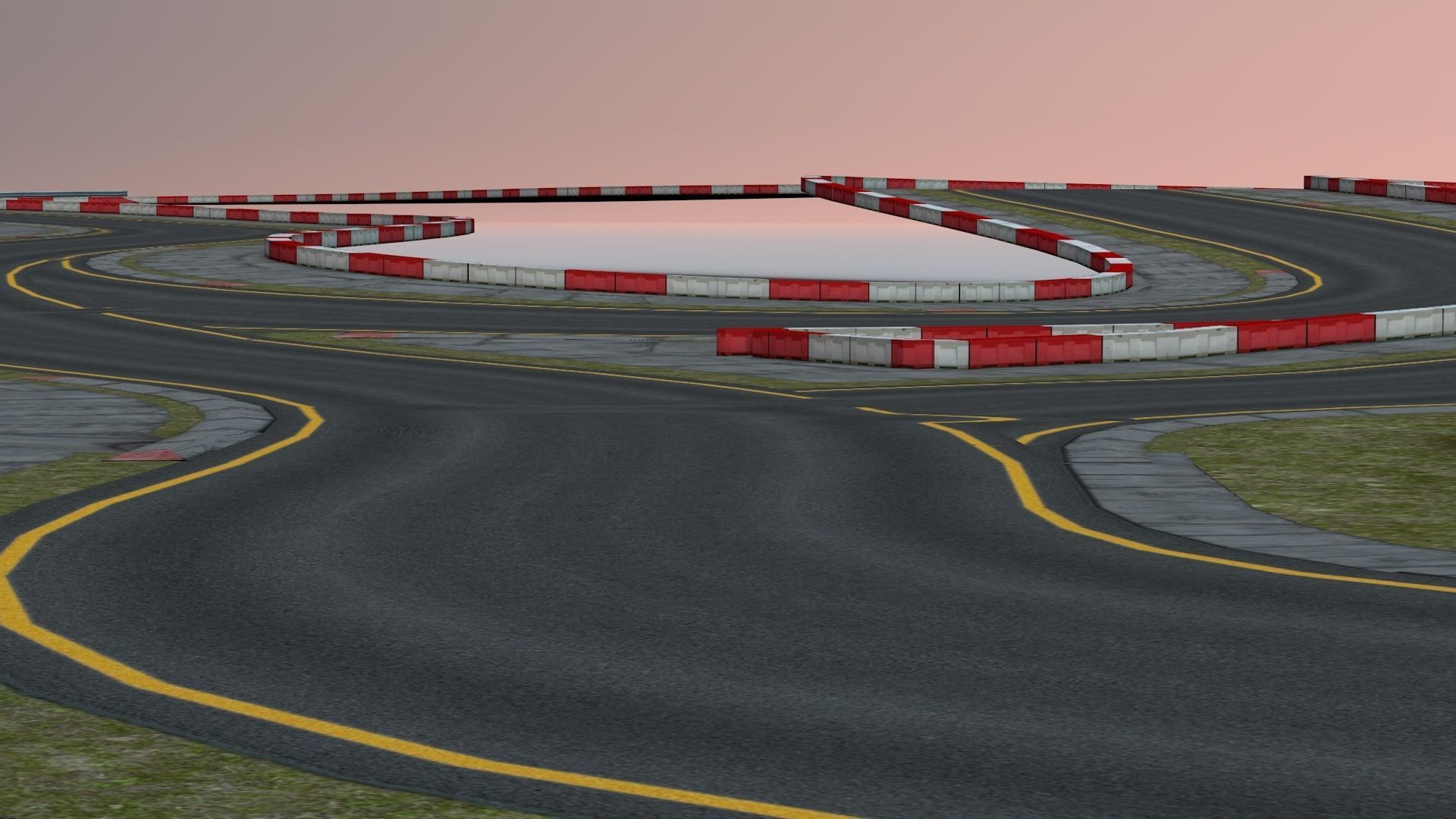 Race Track Off Road Low-poly 3D model_3