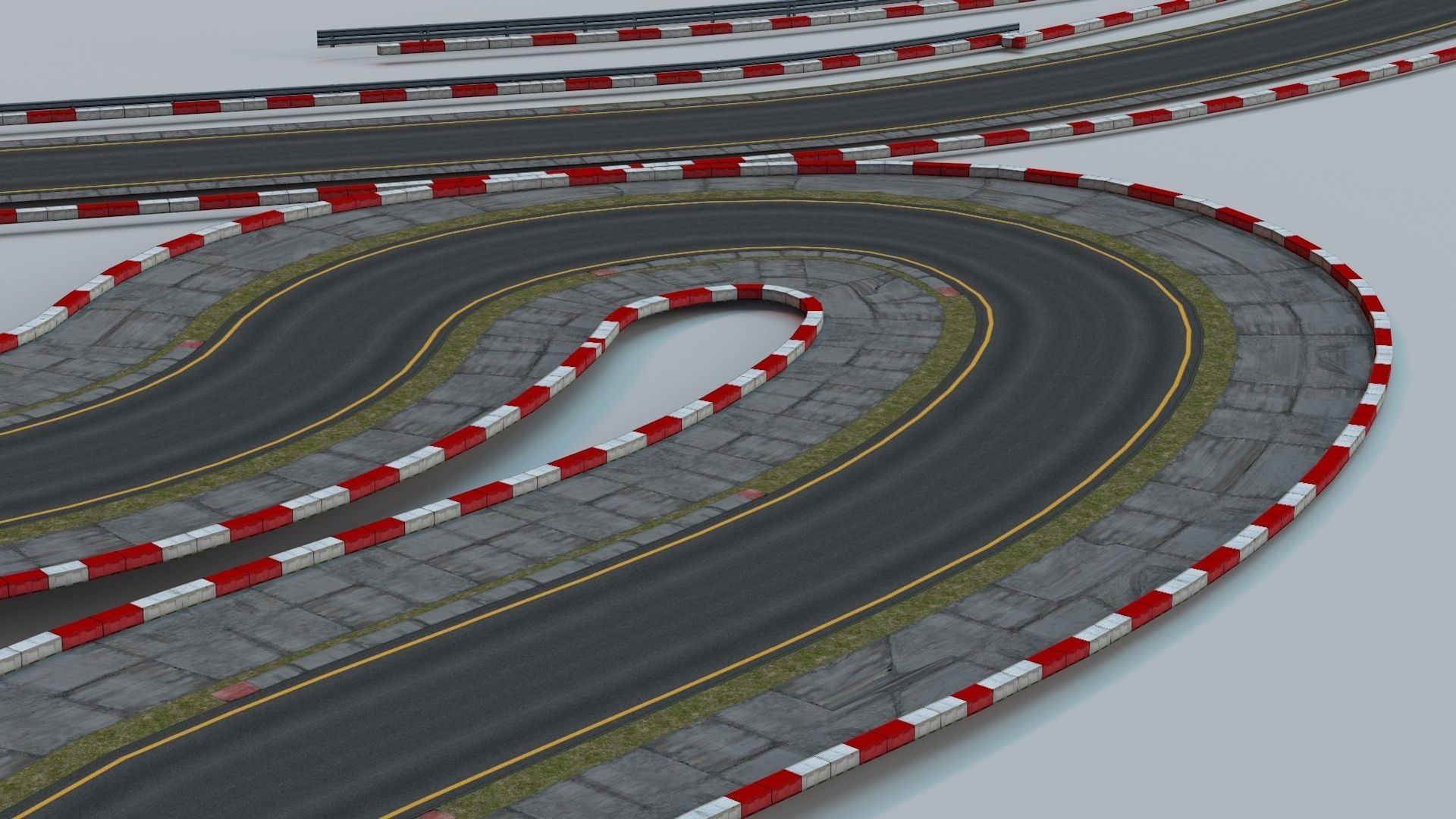 Race Track Off Road Low-poly 3D model_7