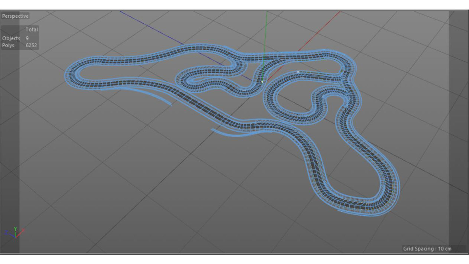 Race Track Off Road Low-poly 3D model_11