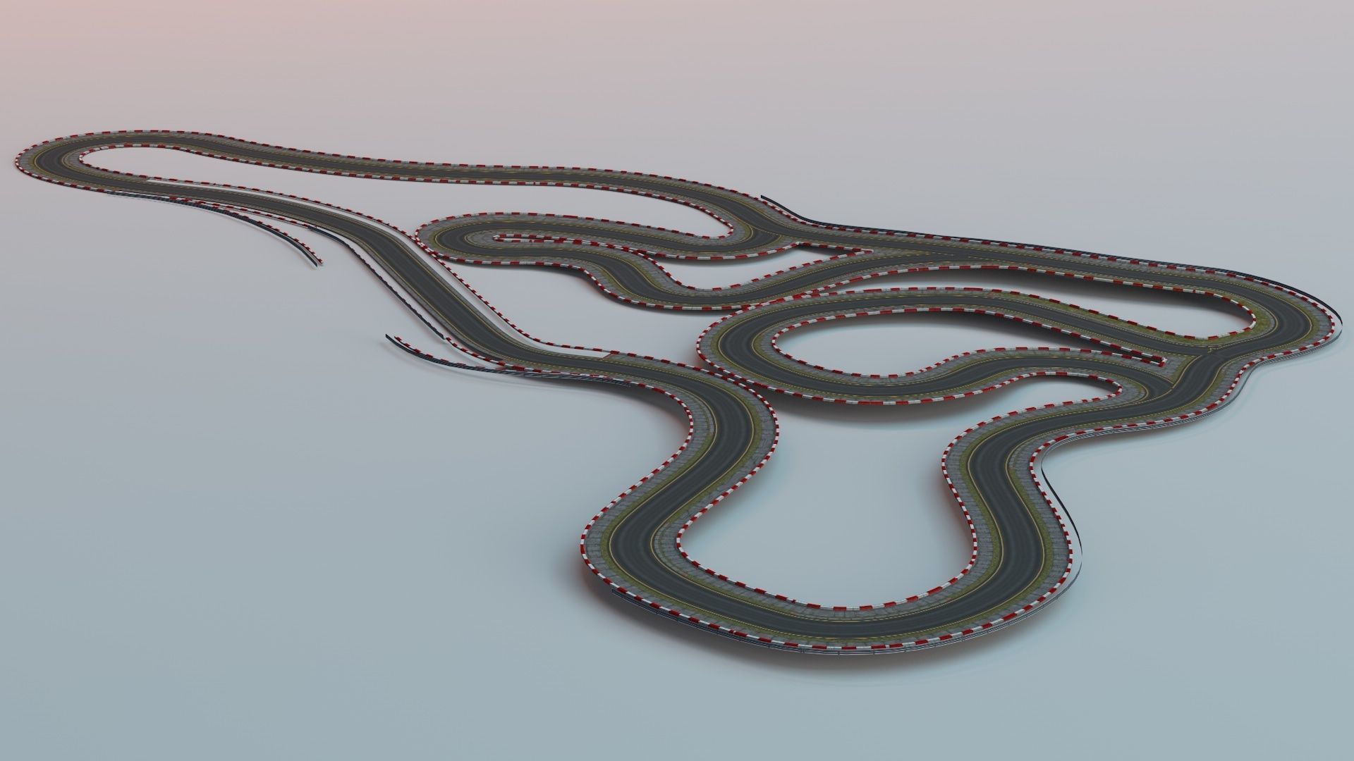 Race Track Off Road Low-poly 3D model_9