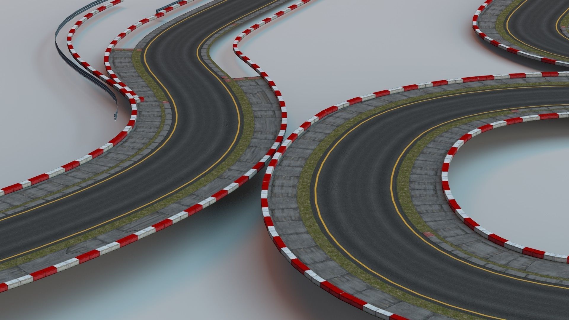 Race Track Off Road Low-poly 3D model_8