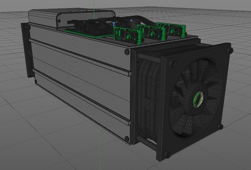 Antminer Cryptocurrency Mining Hardware - S9j 3D model_3
