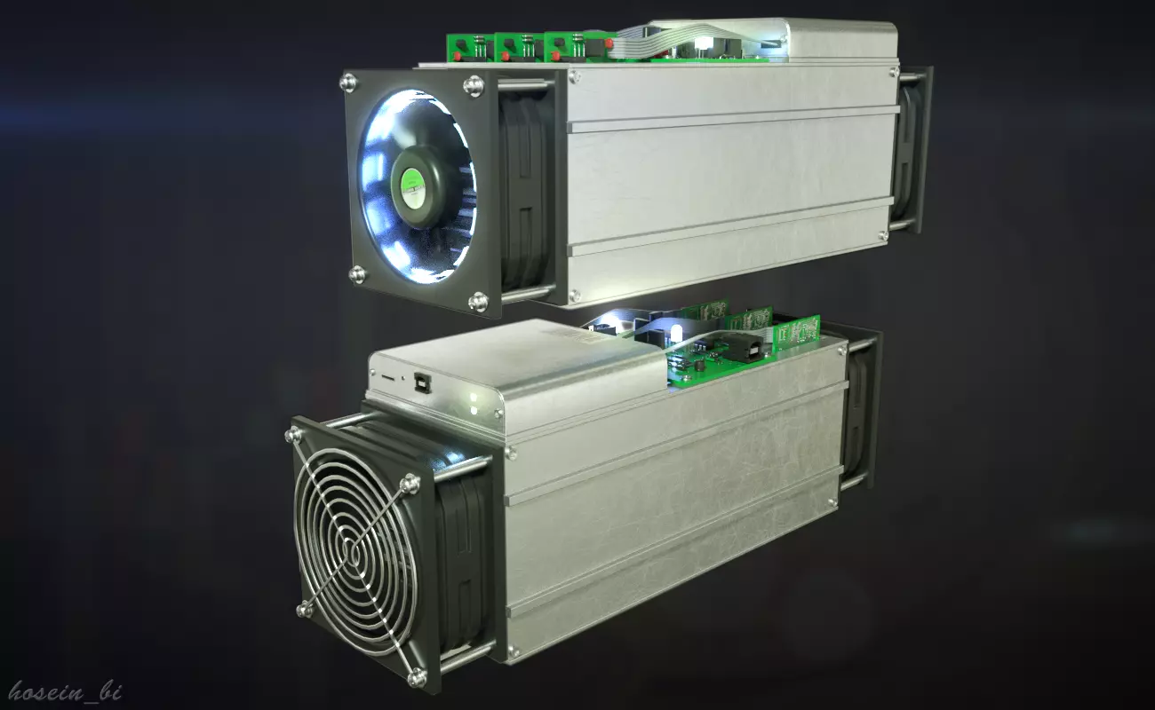 Antminer Cryptocurrency Mining Hardware - S9j 3D model_0