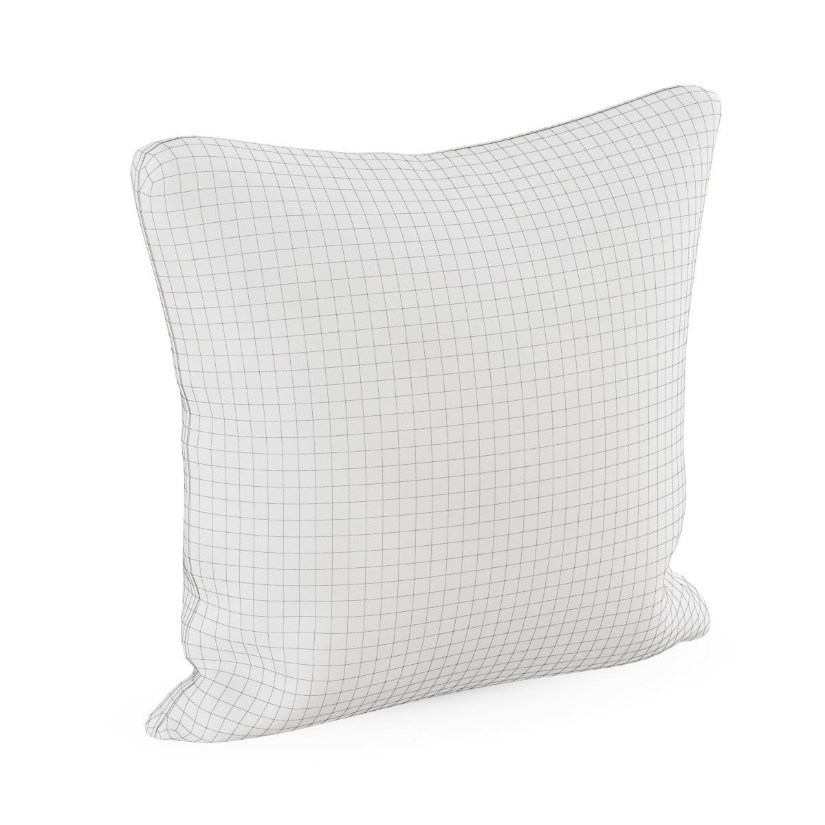 Burgundy  pillow fur sheepskin 3D model_4