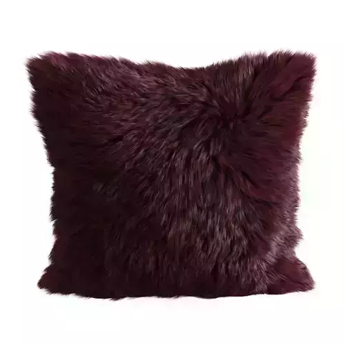 Burgundy  pillow fur sheepskin 3D model