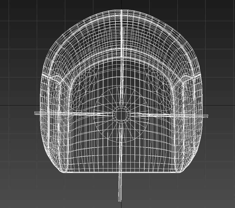 Curved dining chair metal legs 3D model_16