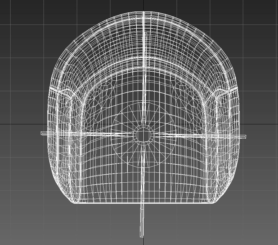 Curved dining chair metal legs 3D model_17