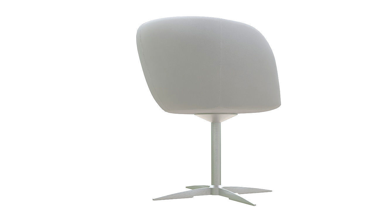 Curved dining chair metal legs 3D model_6