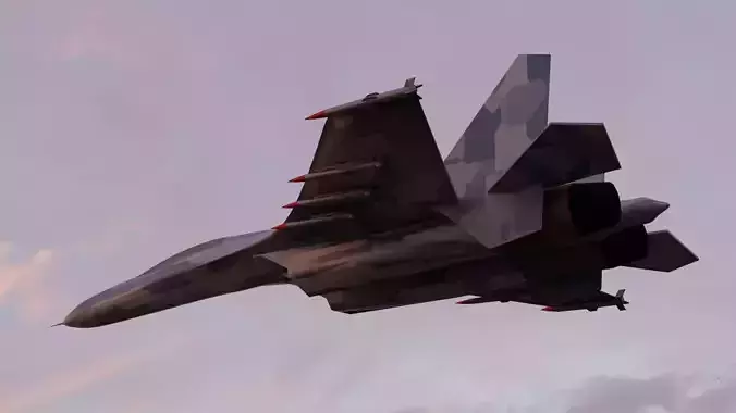SU-35 Fighter plane 3D model