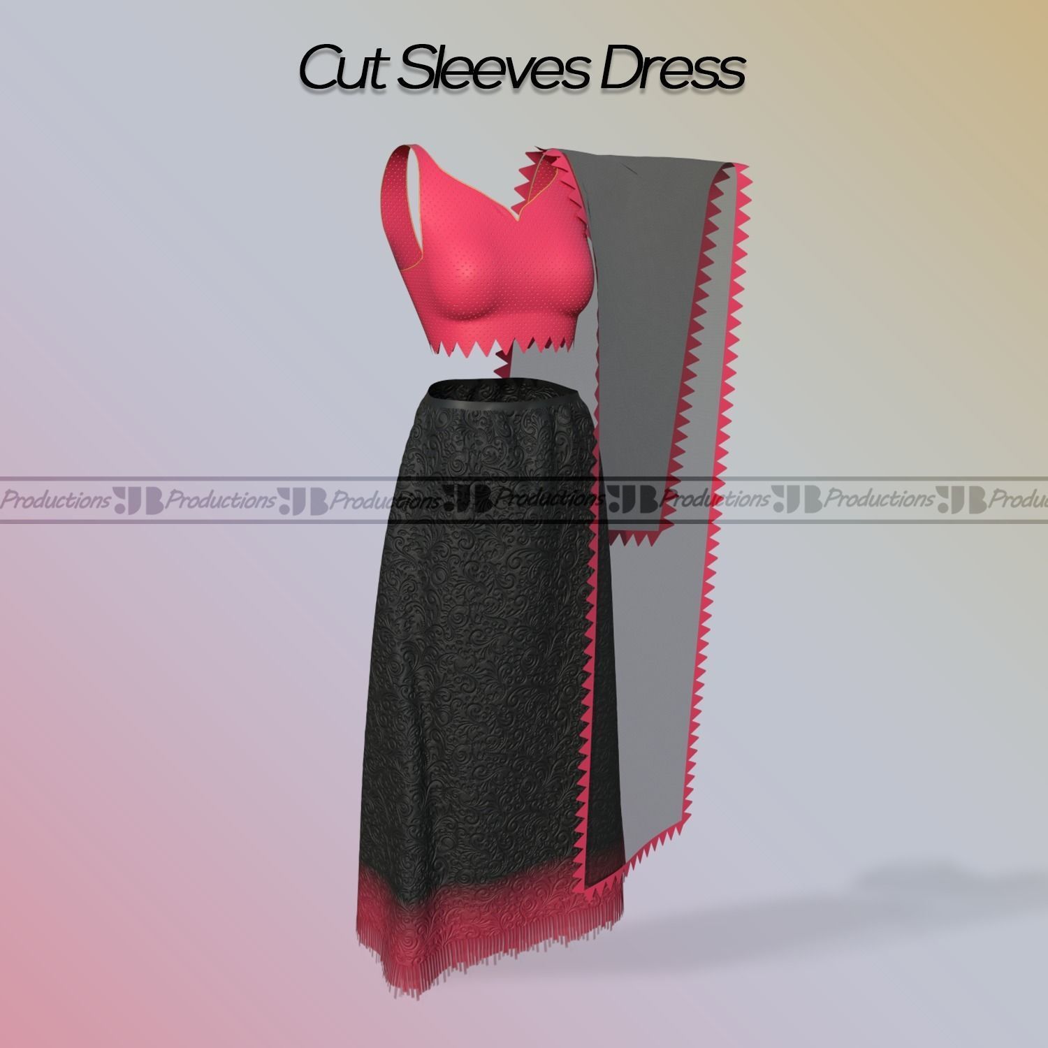 Indian wedding dress 3D model_2