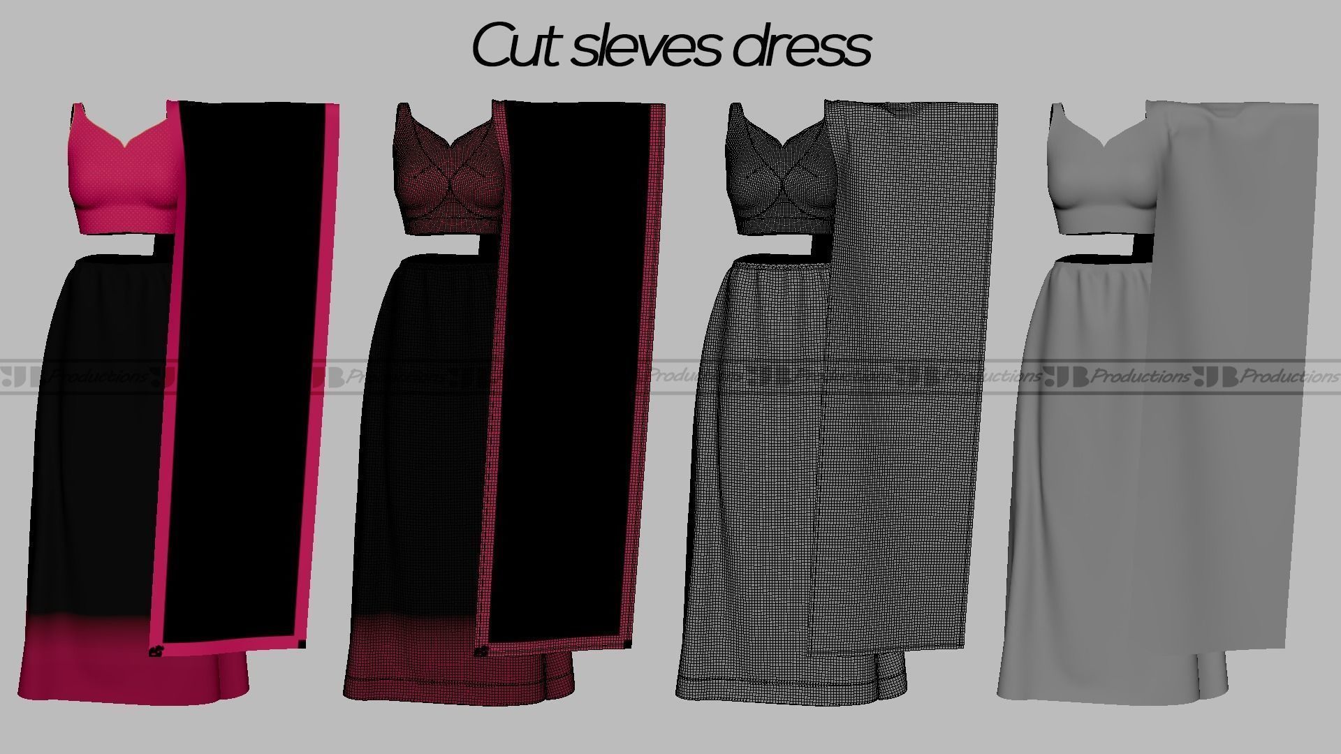 Indian wedding dress 3D model_7
