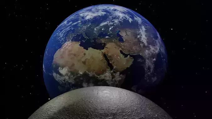 Earth And Moon