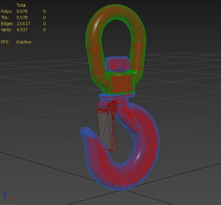 Crane Hock M4 Low-poly 3D model_34