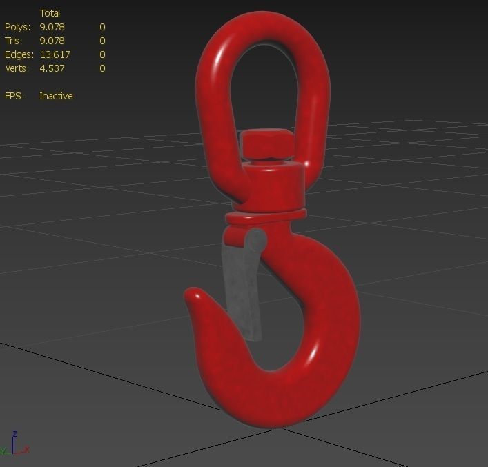 Crane Hock M4 Low-poly 3D model_33