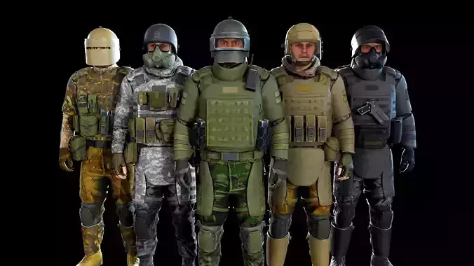 Assault Low-poly 3D model