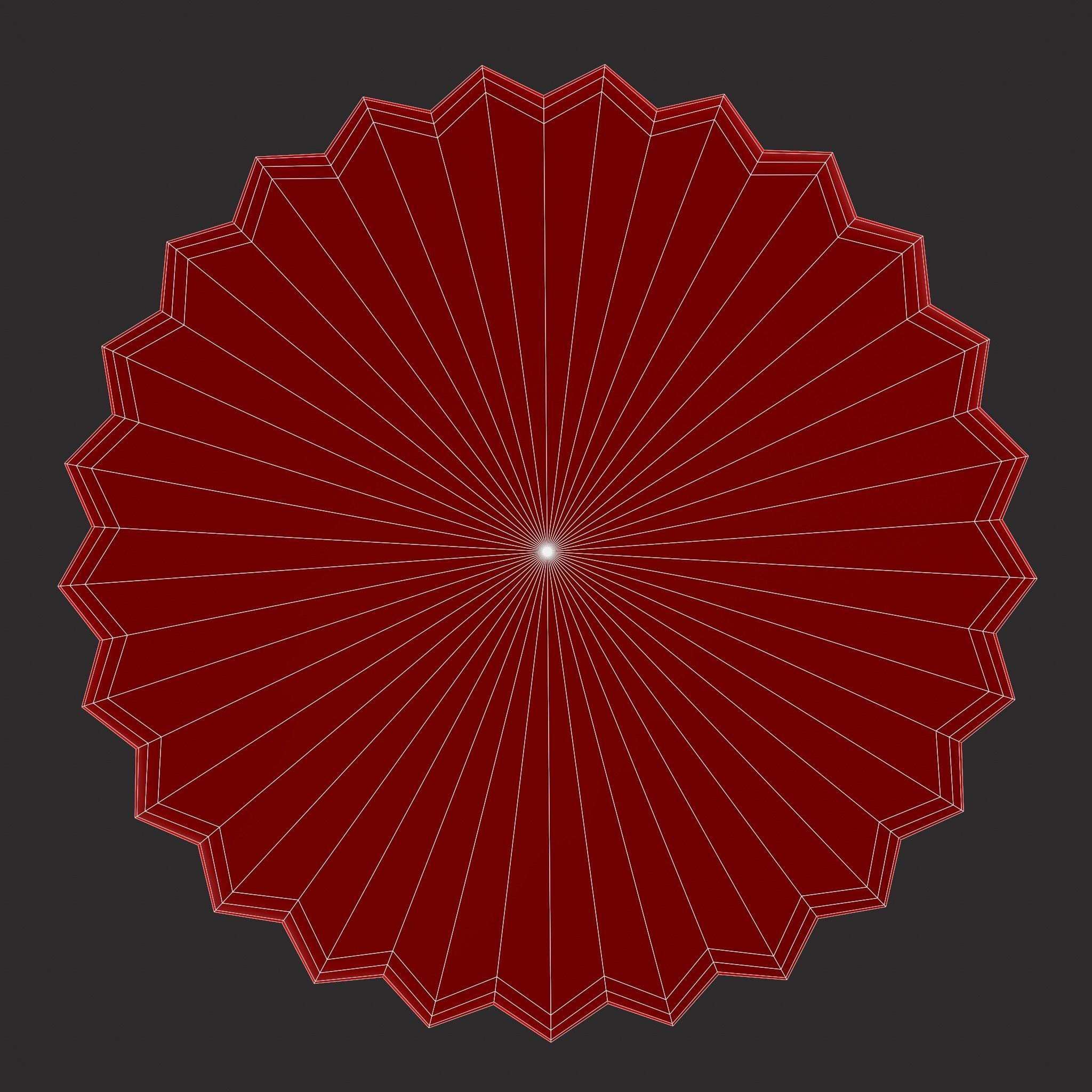 Valentines Rose Cupcake Low-poly 3D model_12