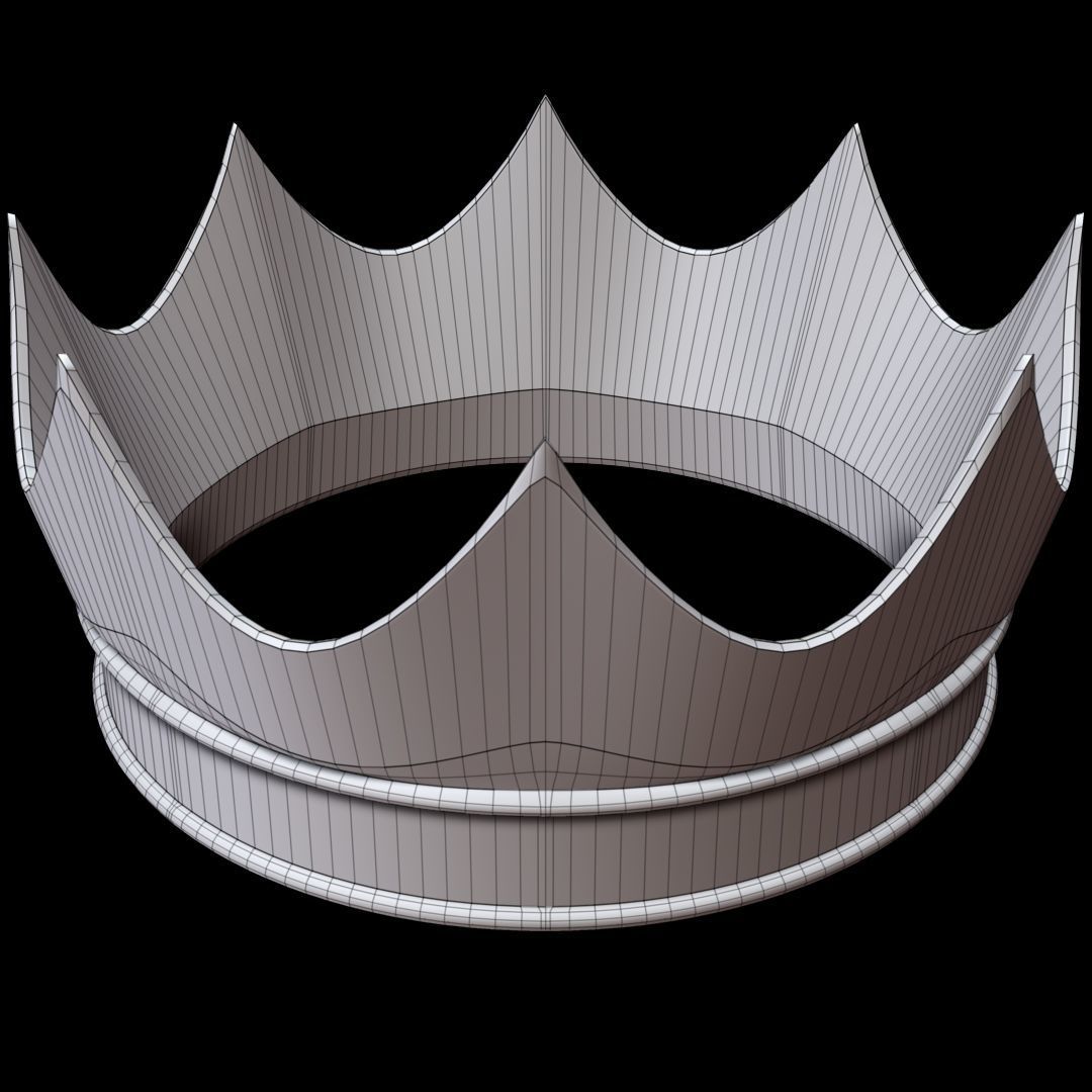 Crown golden 3D model_8