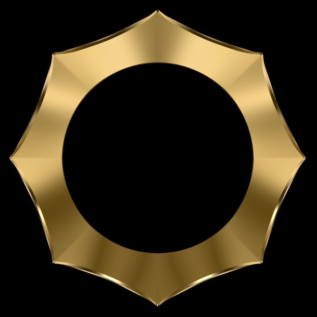 Crown golden 3D model_2