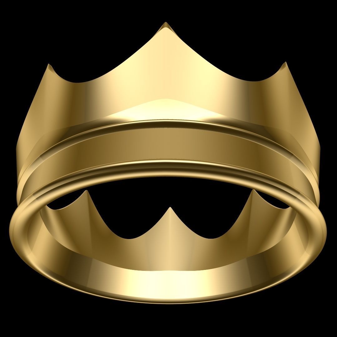 Crown golden 3D model_3