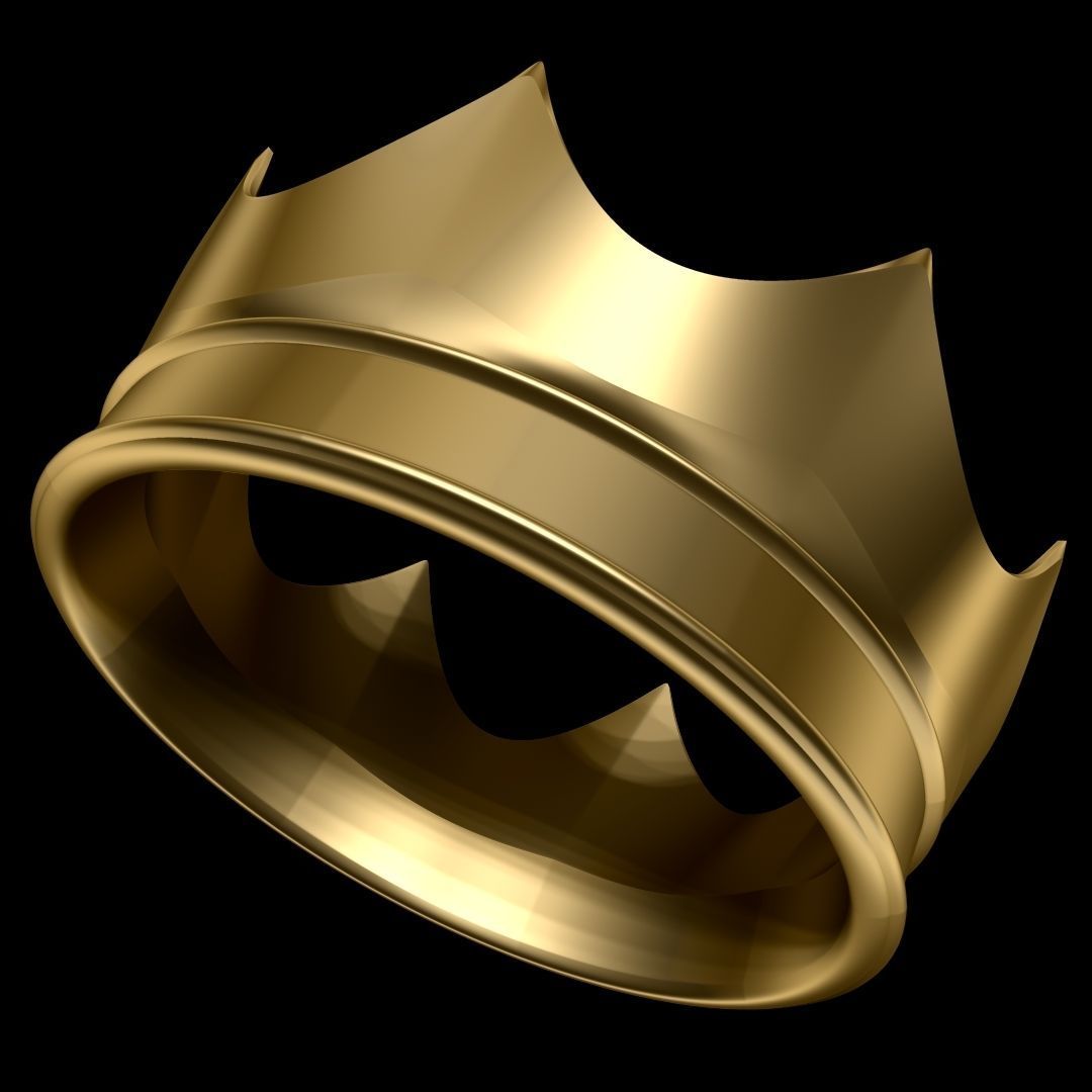 Crown golden 3D model_5
